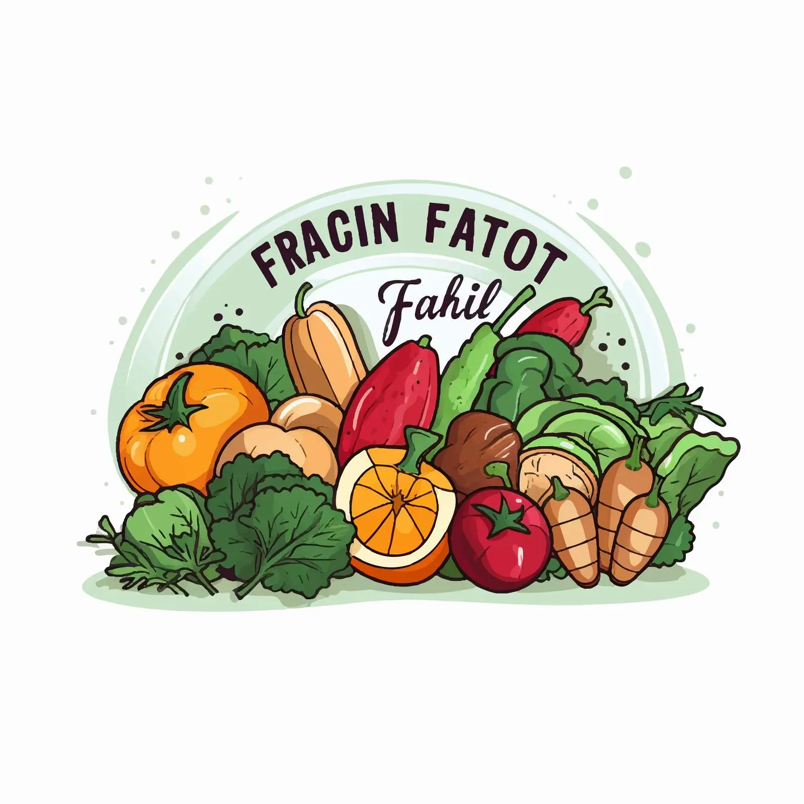 Farm Fresh Organic Products Vector Illustration — free download from Dotvec