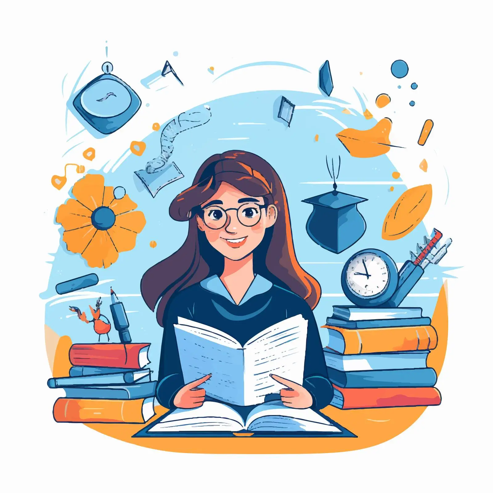 Organizing Student Tasks and Lesson Plans Vector — free download from Dotvec