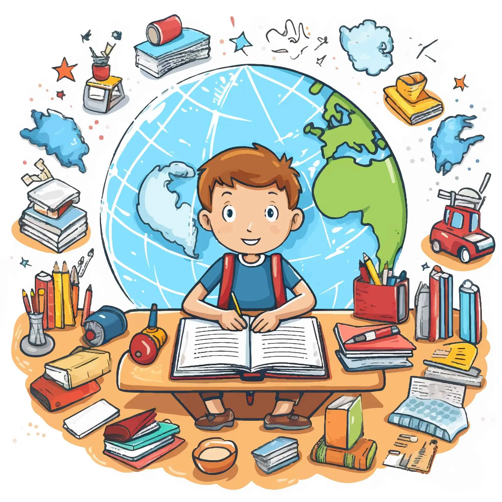 Student Lesson Planning Template Illustration — free download from Dotvec