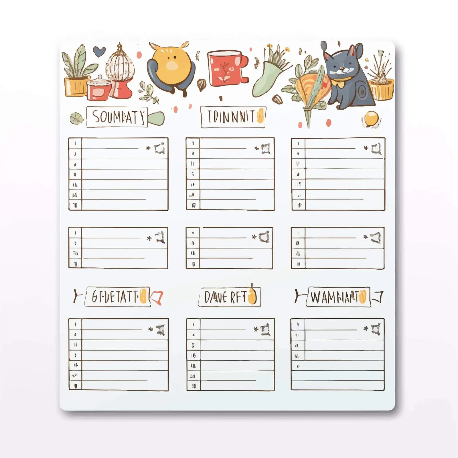 Printable Study Schedule Planner — free download from Dotvec