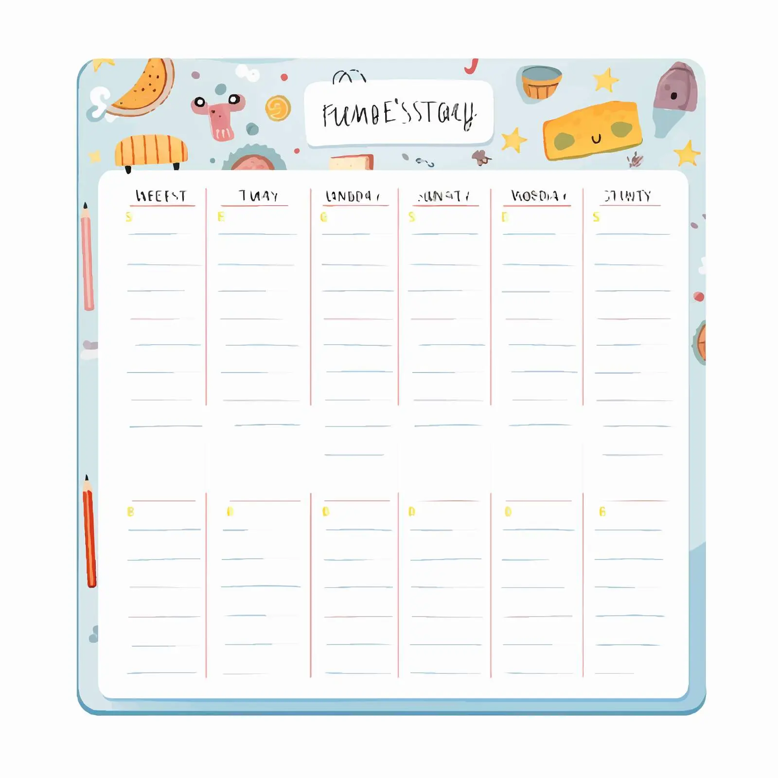 Printable Study Schedule Planner Template — free download from Dotvec