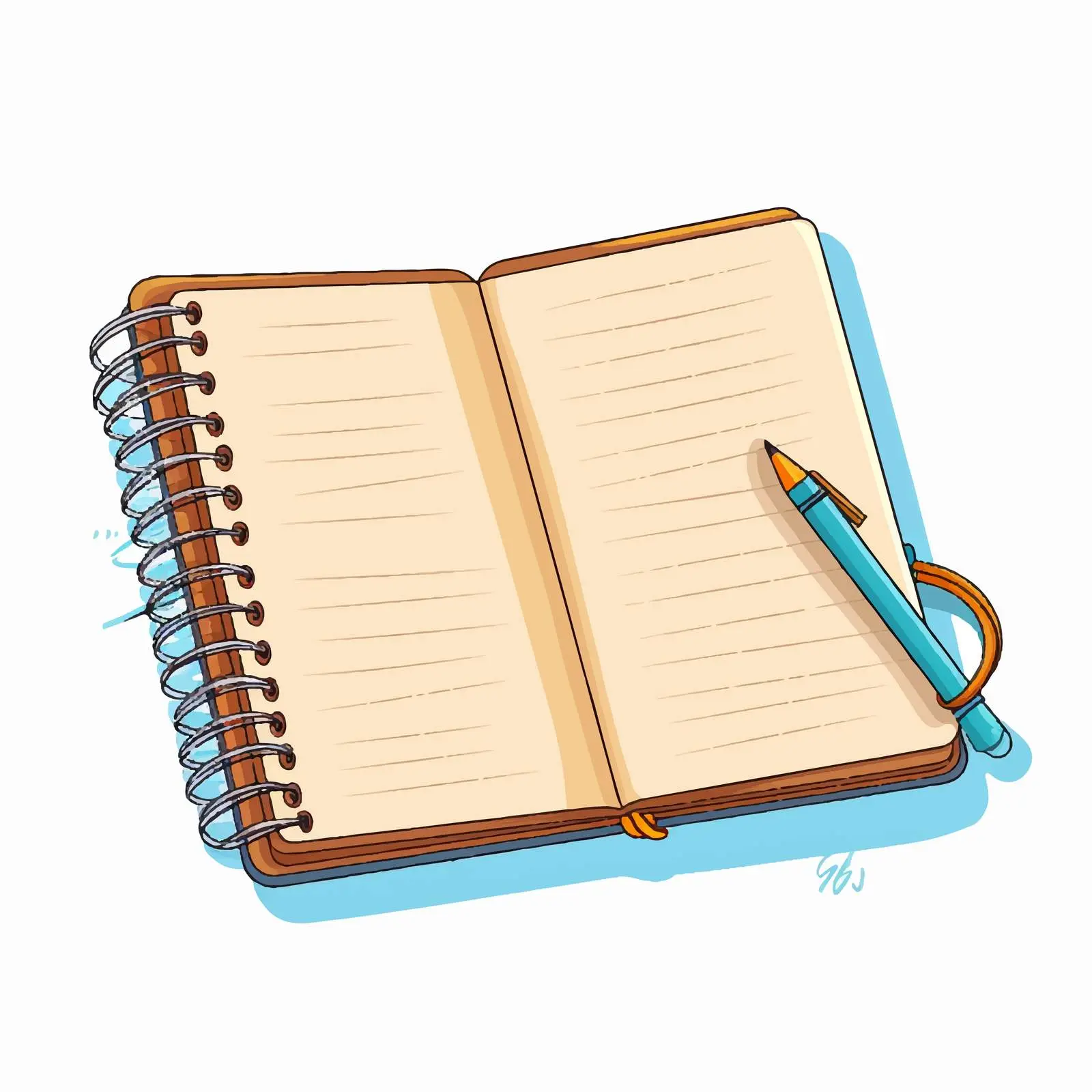 Business Planner Notebook with String Bookmark — free download from Dotvec