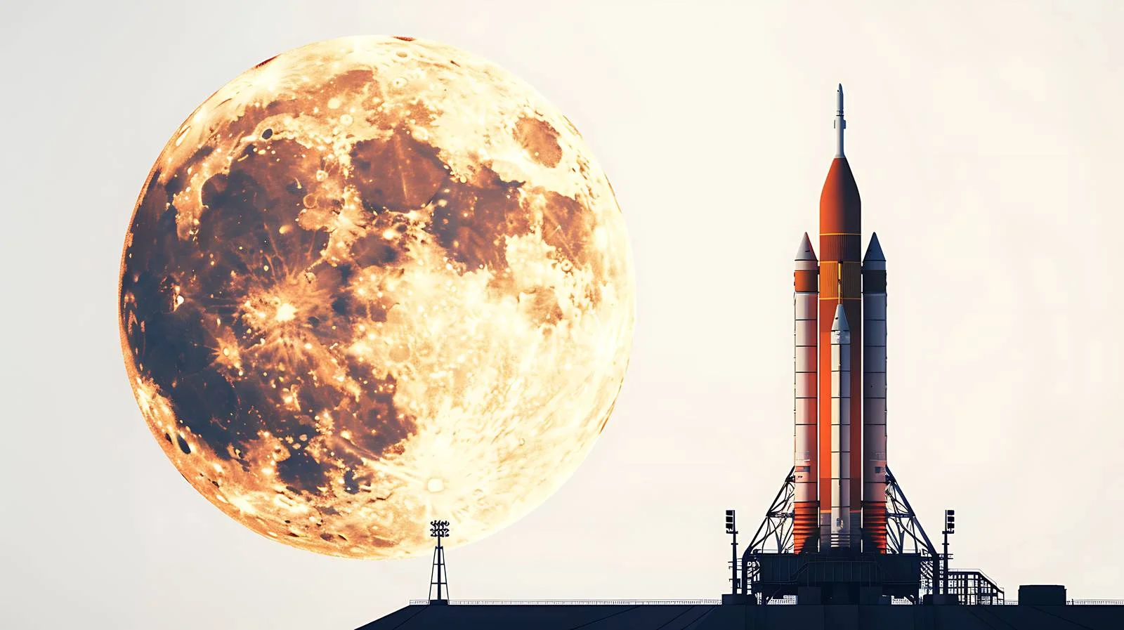 Orion Spacecraft and Moon Launch Scene — free download from Dotvec