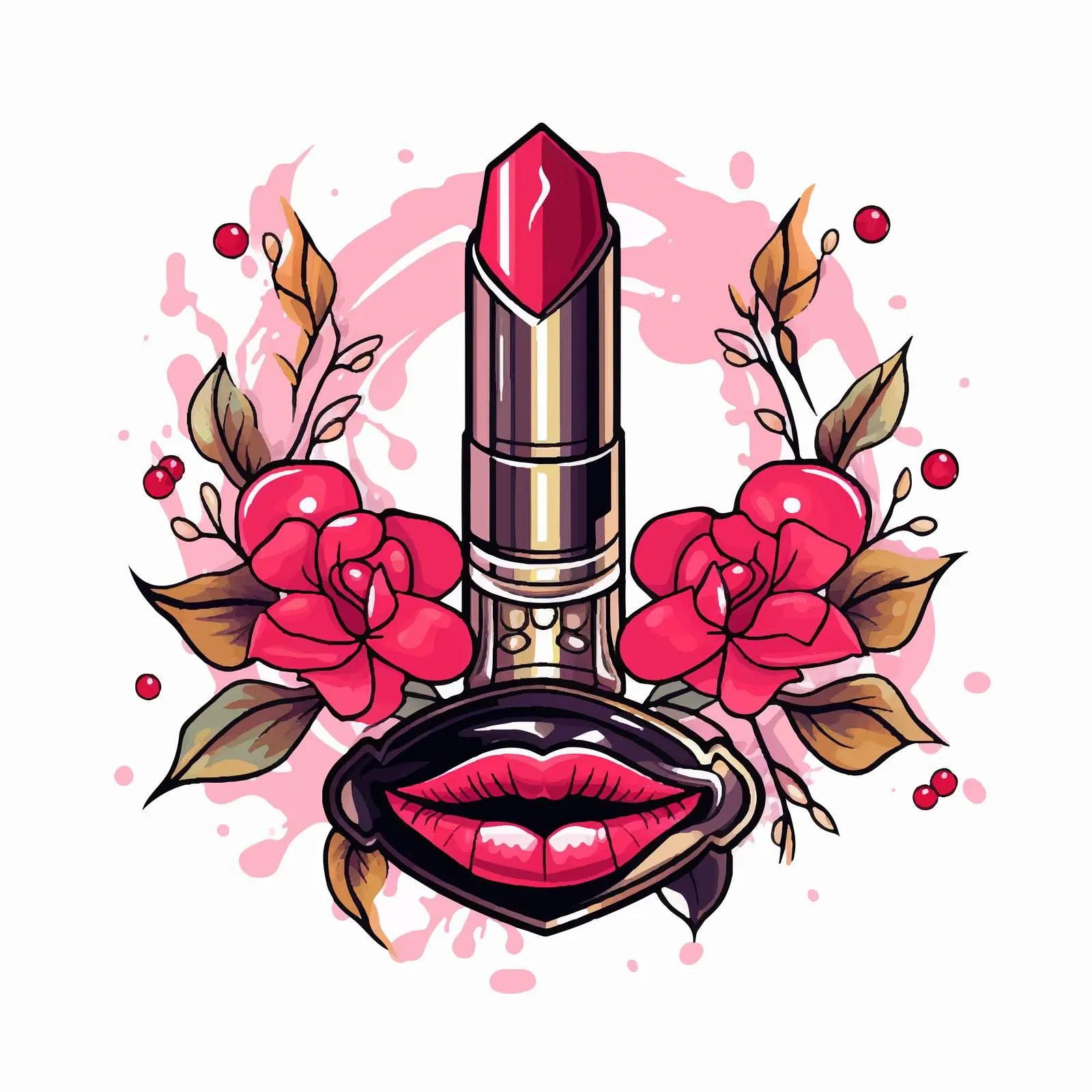 Lipstick Ornament Vector for Beauty Accessories — free download from Dotvec