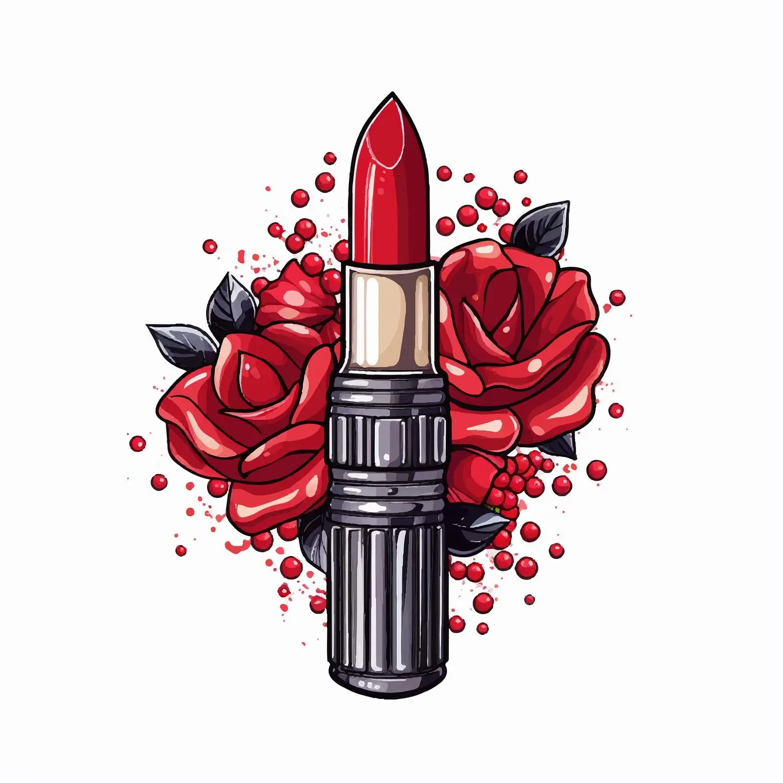 Colorful Lipstick Ornament Vector Design — free download from Dotvec