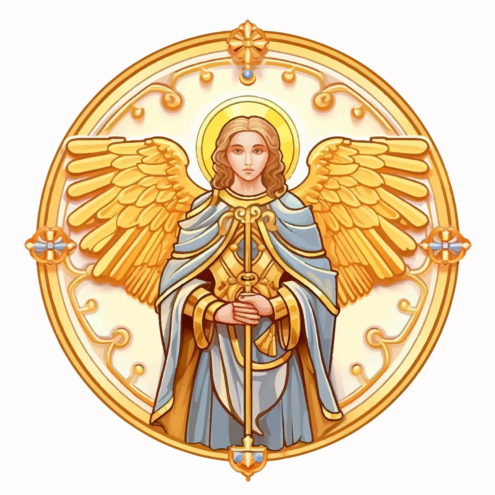 Traditional Orthodox Image of Archangel Gabriel — free download from Dotvec
