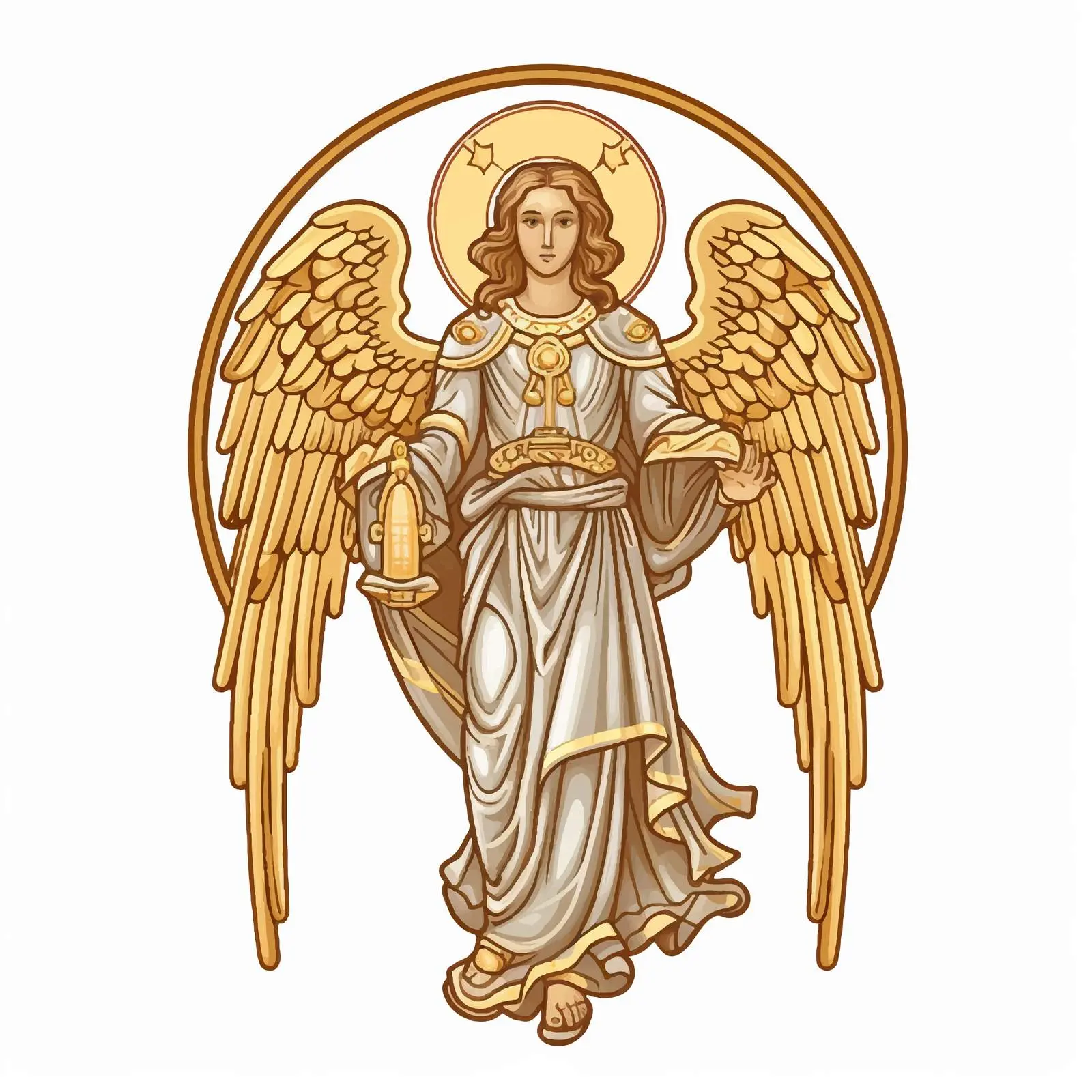 Traditional Orthodox Art of Archangel Gabriel — free download from Dotvec
