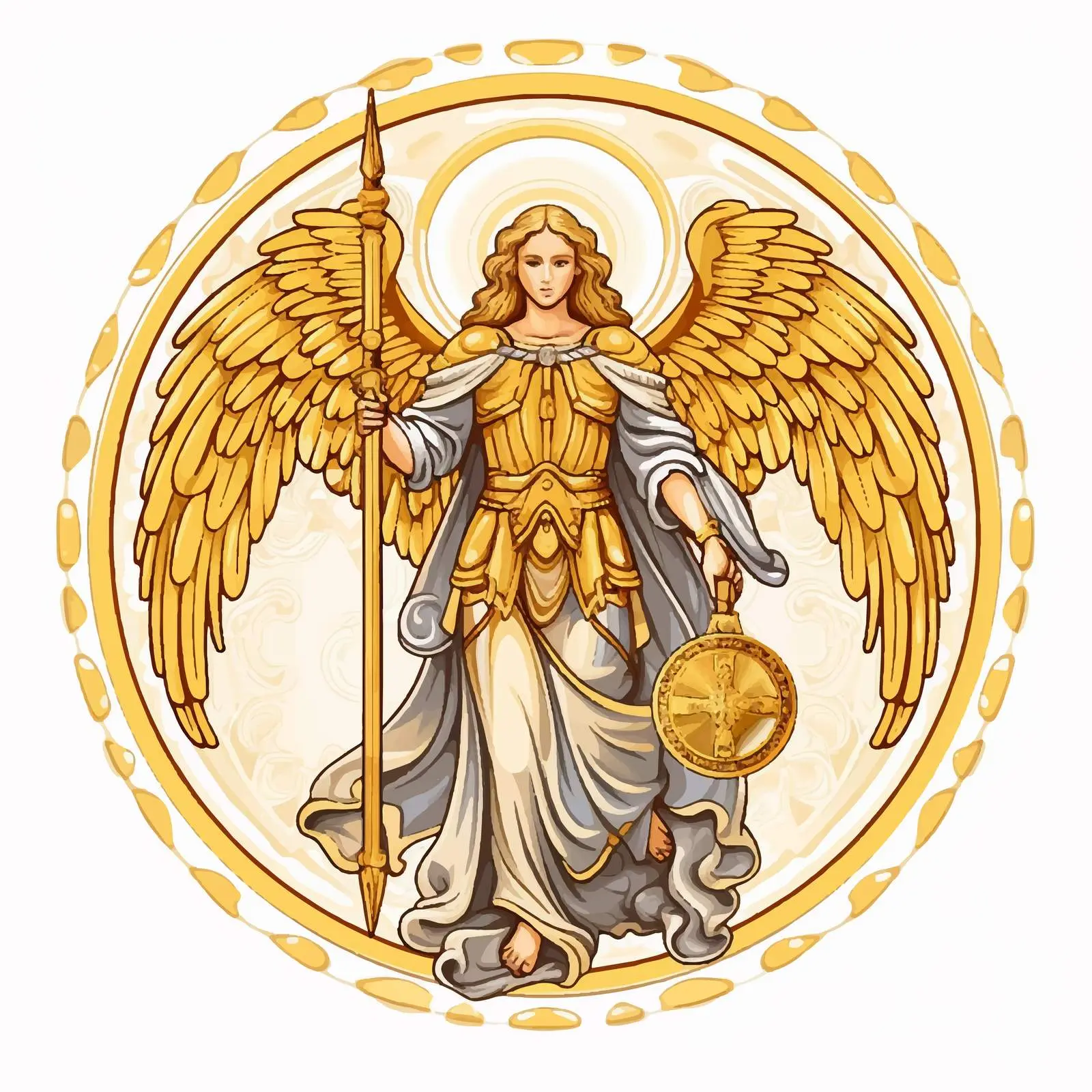 Traditional Orthodox Image of Archangel — free download from Dotvec