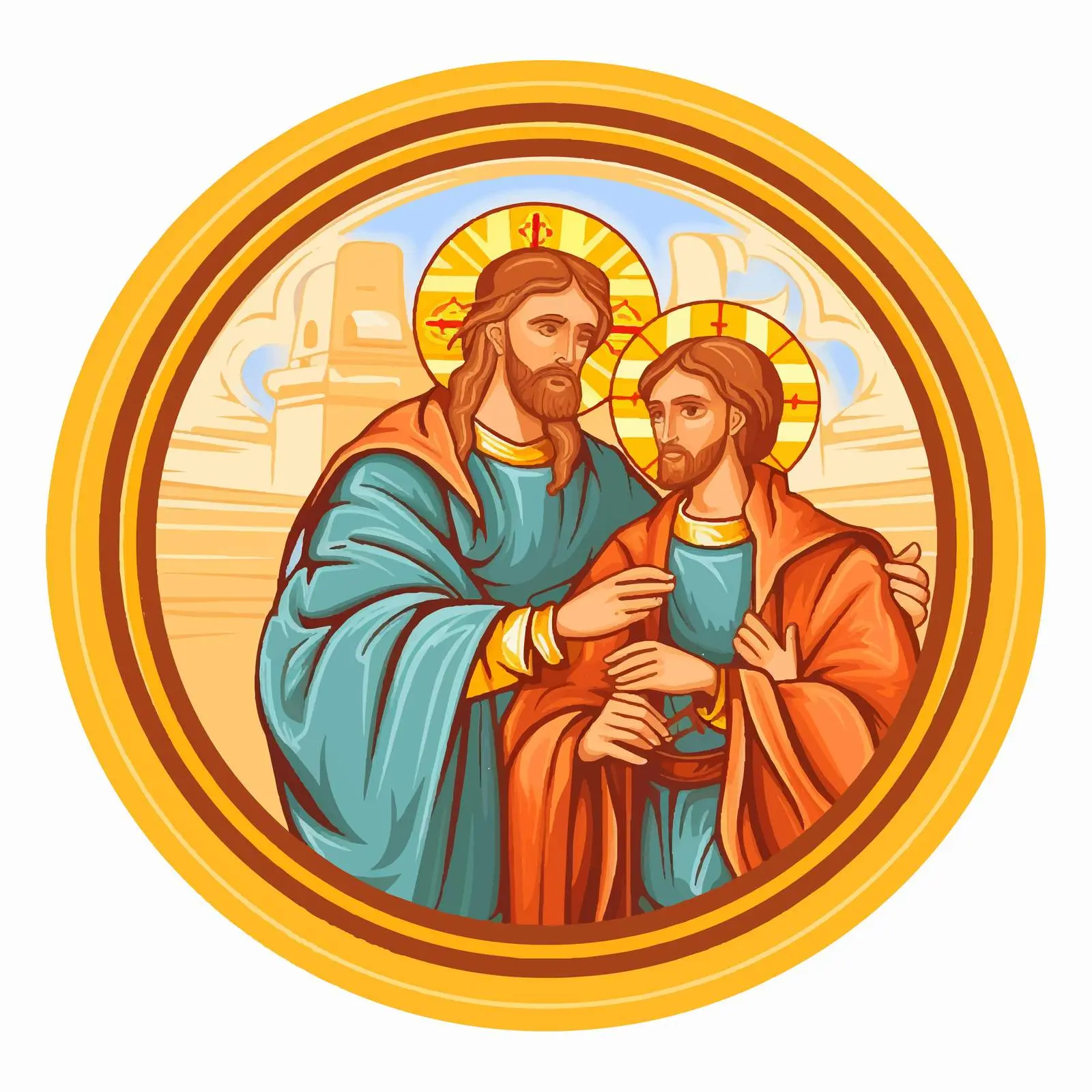 Doubting Thomas: Orthodox Traditional Icon — free download from Dotvec