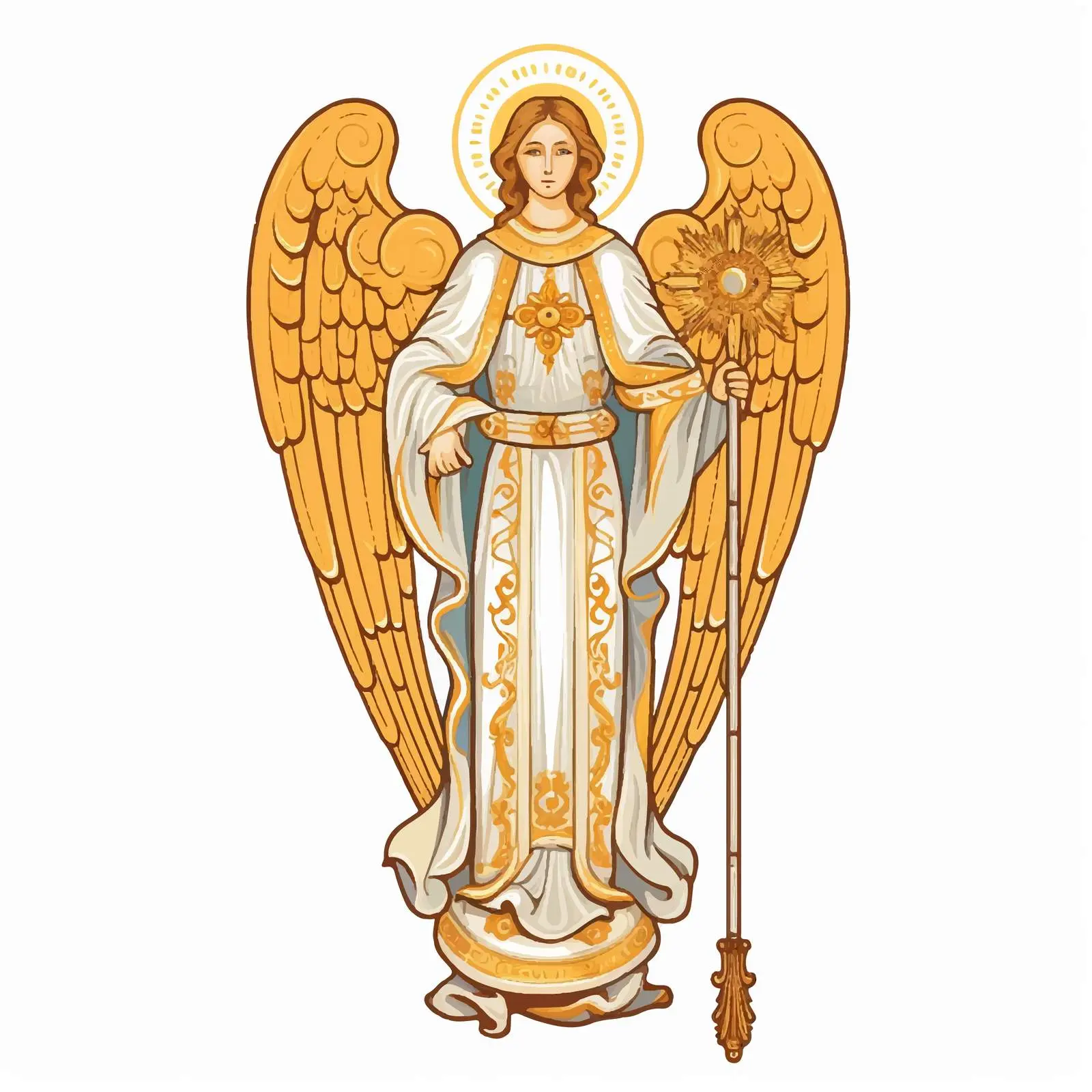 Orthodox Guardian Angel Traditional Art Vector — free download from Dotvec