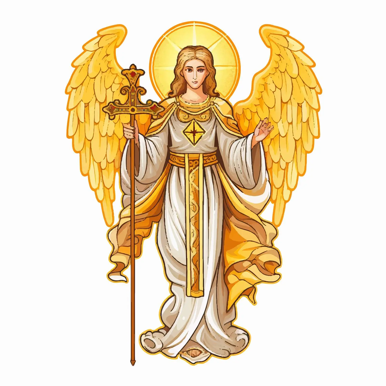 Guardian Angel Traditional Orthodox Image — free download from Dotvec