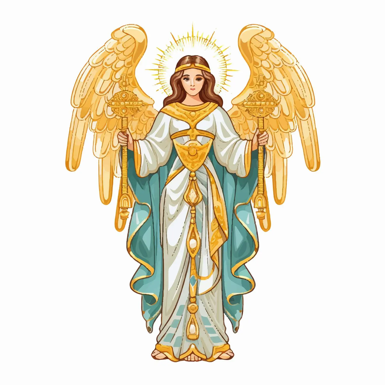 Traditional Orthodox Guardian Angel Artwork — free download from Dotvec