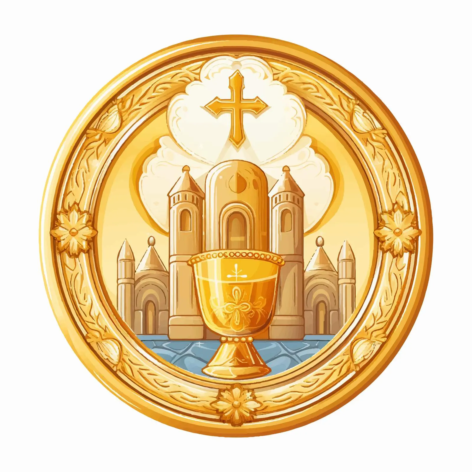 Traditional Orthodox Holy Communion Vector Image — free download from Dotvec