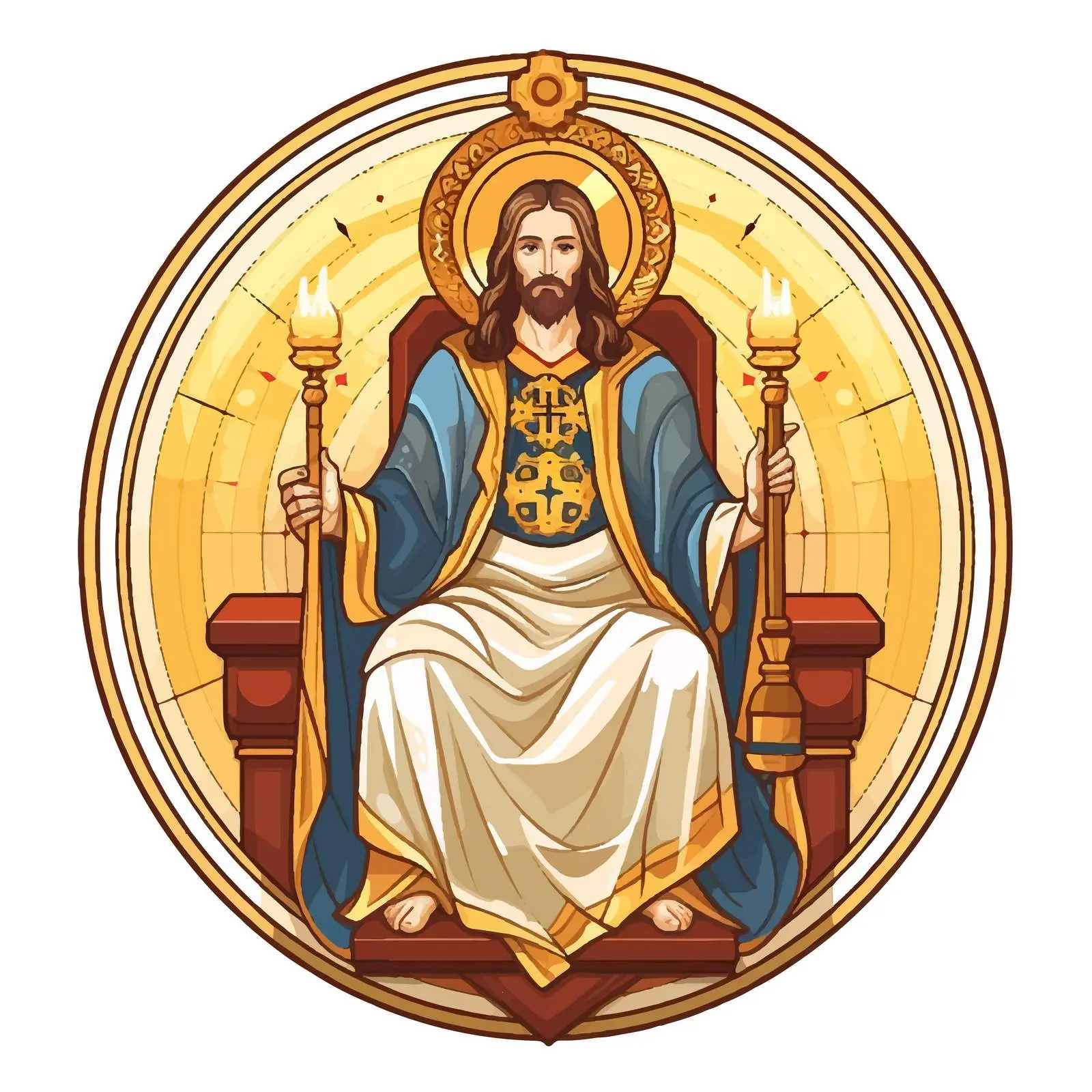 Traditional Orthodox Image of Jesus the Bishop — free download from Dotvec