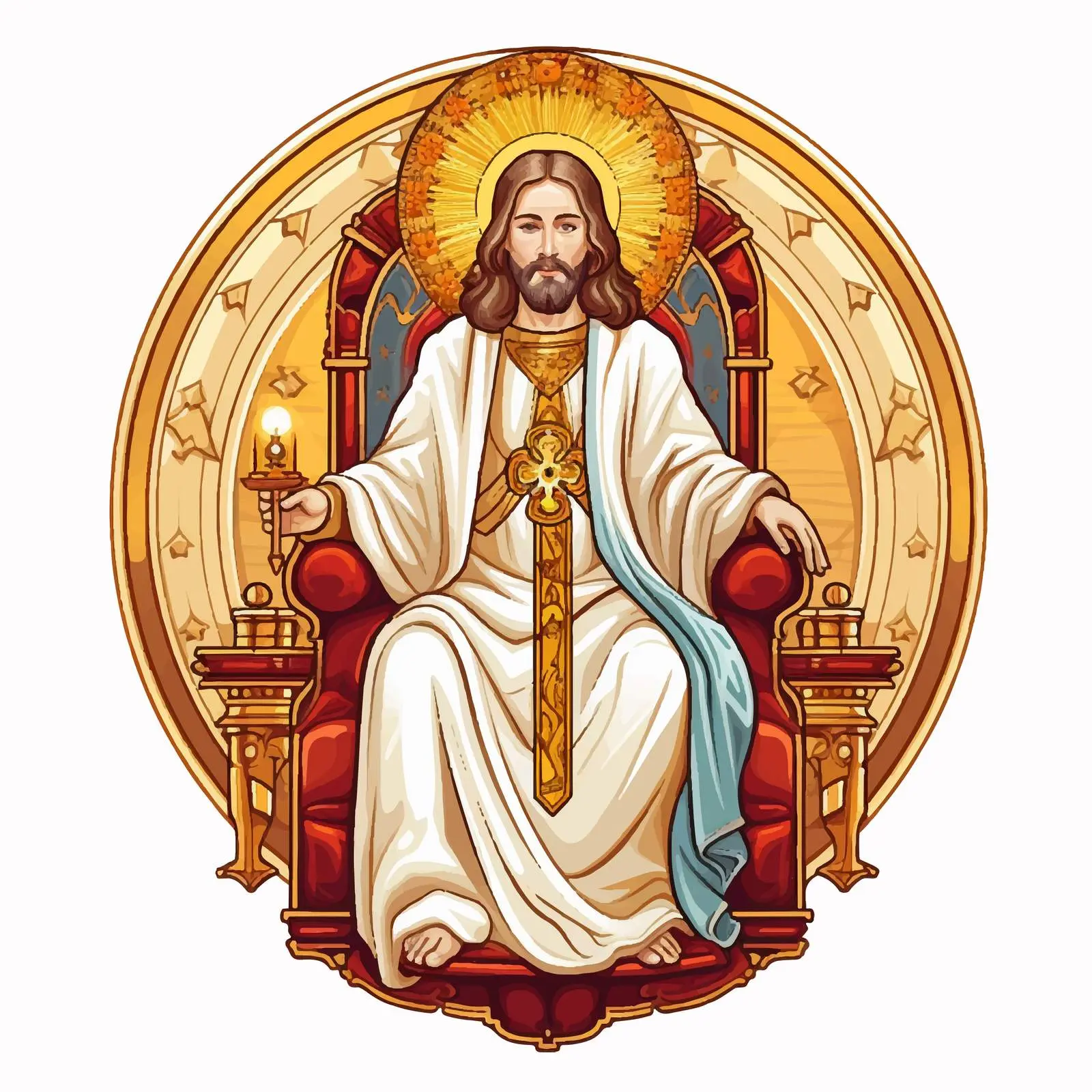 Traditional Orthodox Jesus as the Greatest Bishop Image — free download from Dotvec