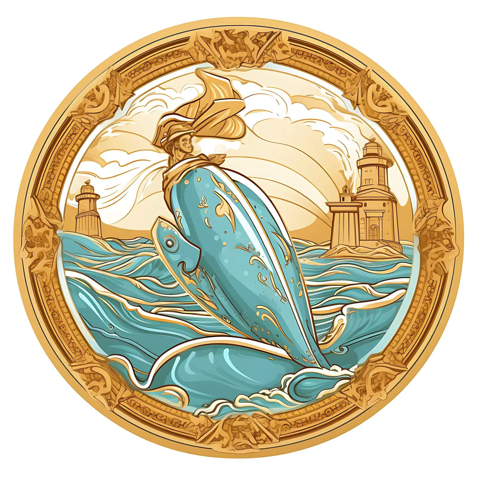 Traditional Orthodox Image of Jonah and the Whale – free sacred art image from Dotvec