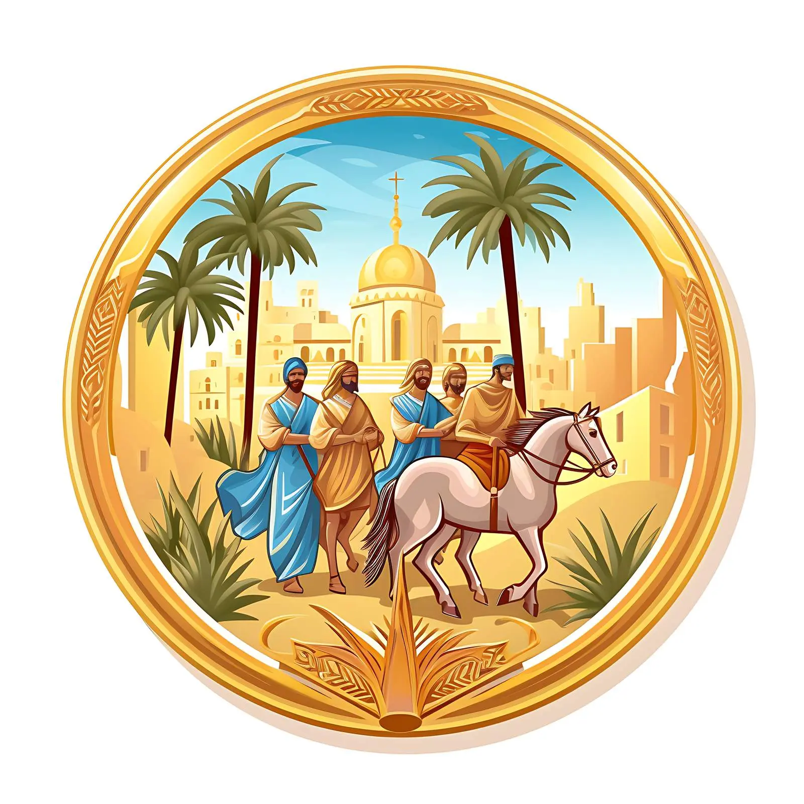 Jesus Triumphal Entry on Palm Sunday – free church image from Dotvec
