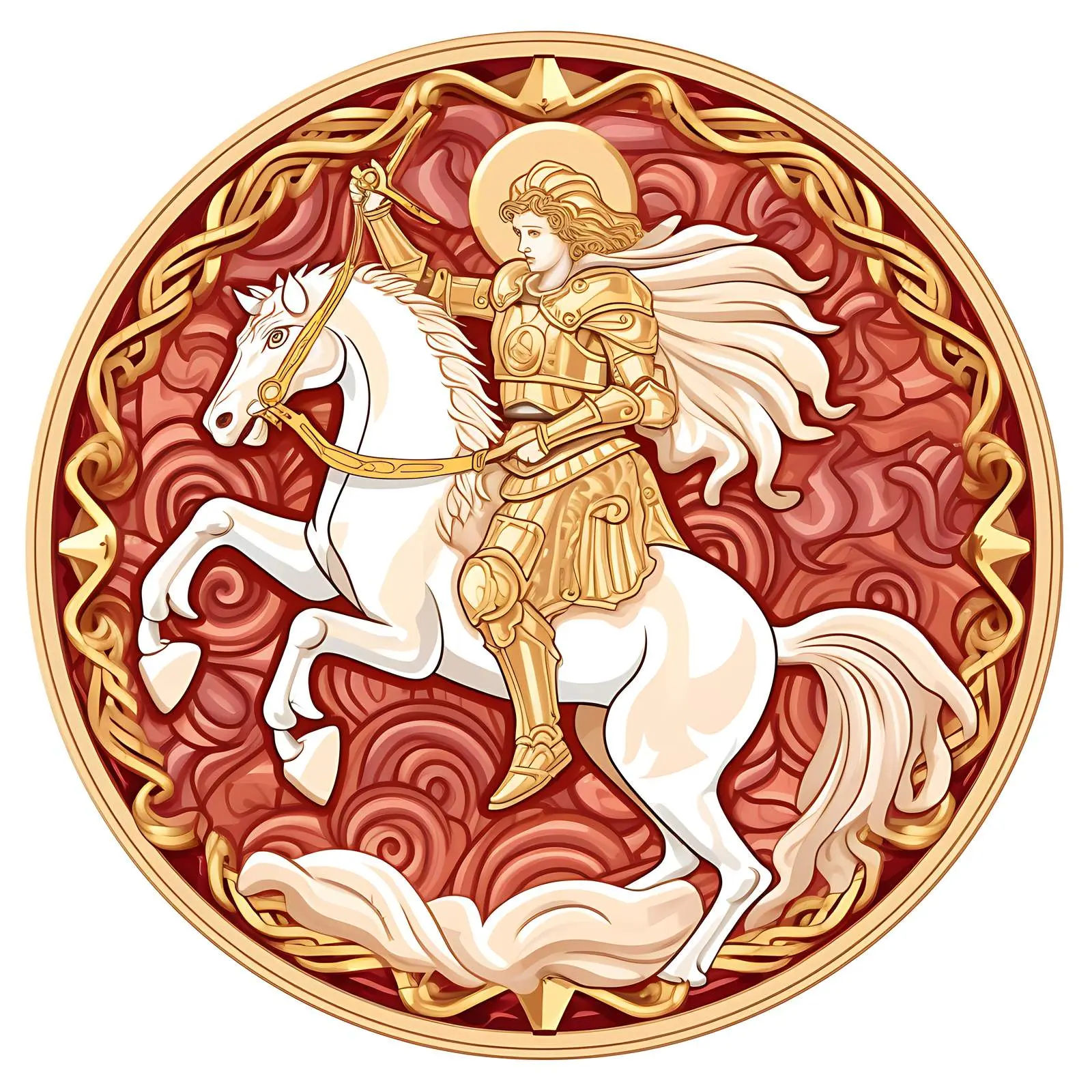 Saint George Slaying the Dragon - Traditional Orthodox Art – free church image from Dotvec