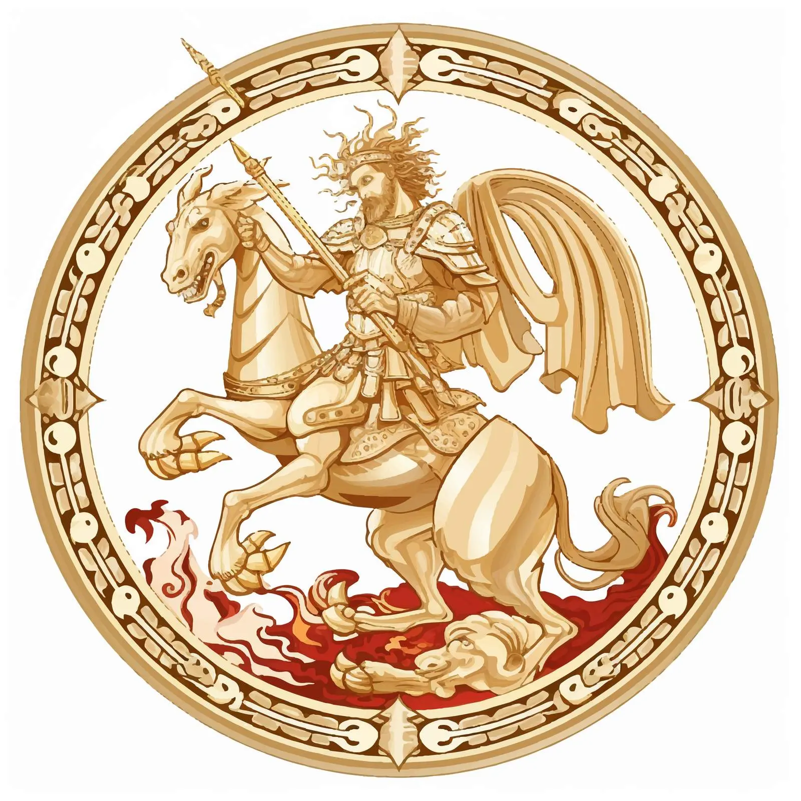 Saint George Slaying the Dragon Artwork — free download from Dotvec