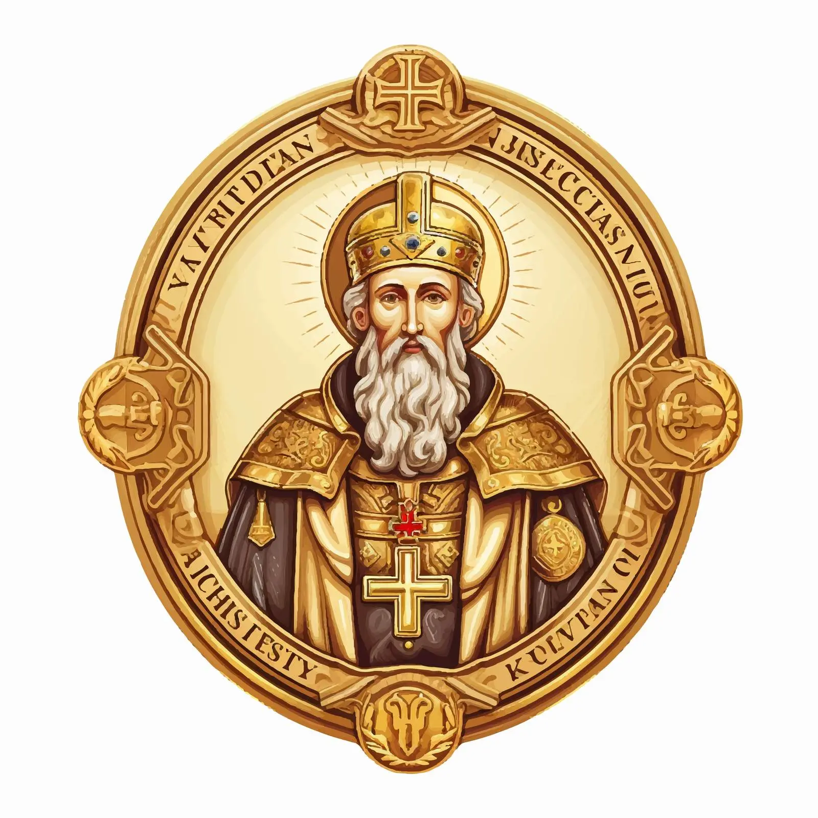 Saint Nicholas of Myra Traditional Icon – free saint imagery image from Dotvec