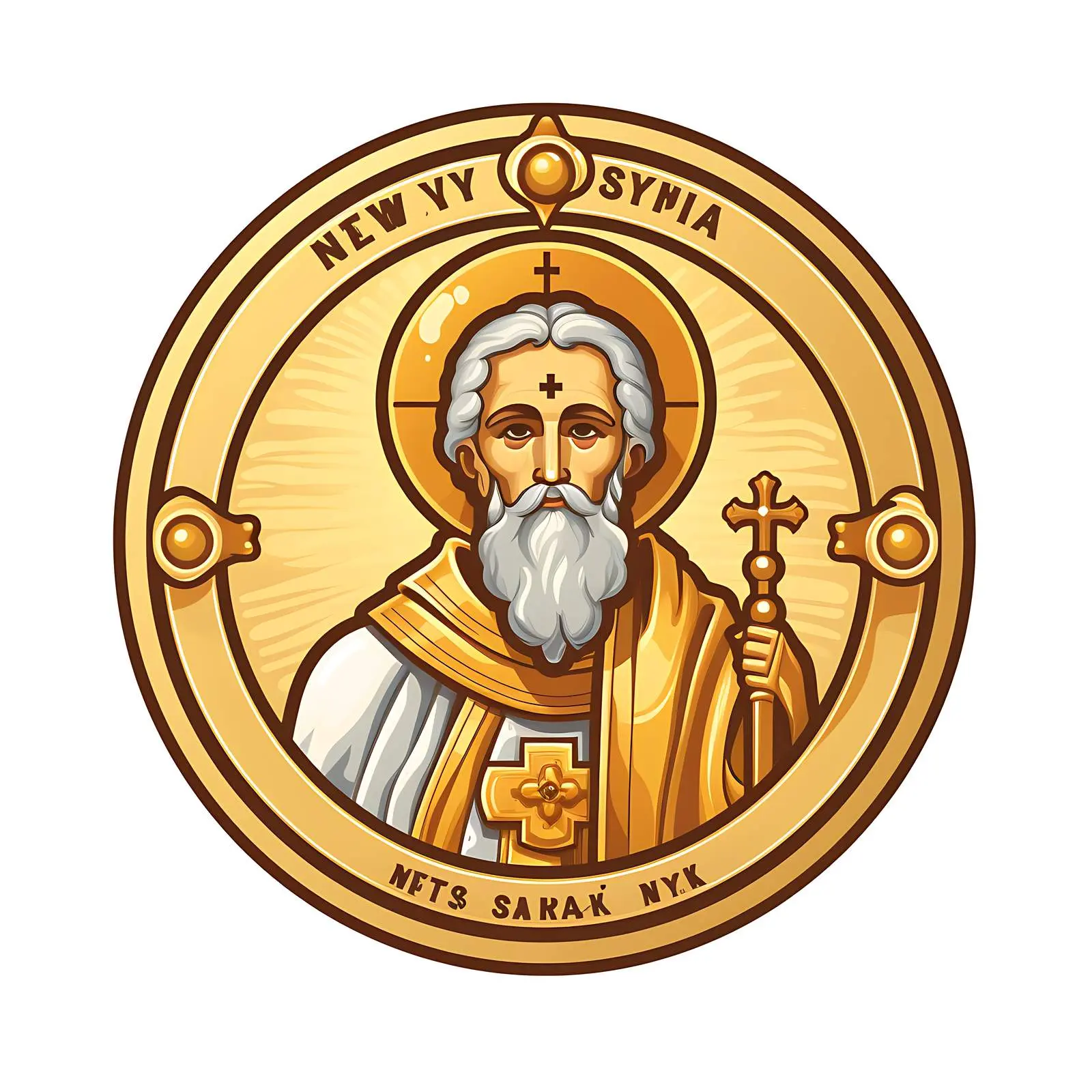 Traditional Image of Saint Nicholas of Myra – free iconography image from Dotvec