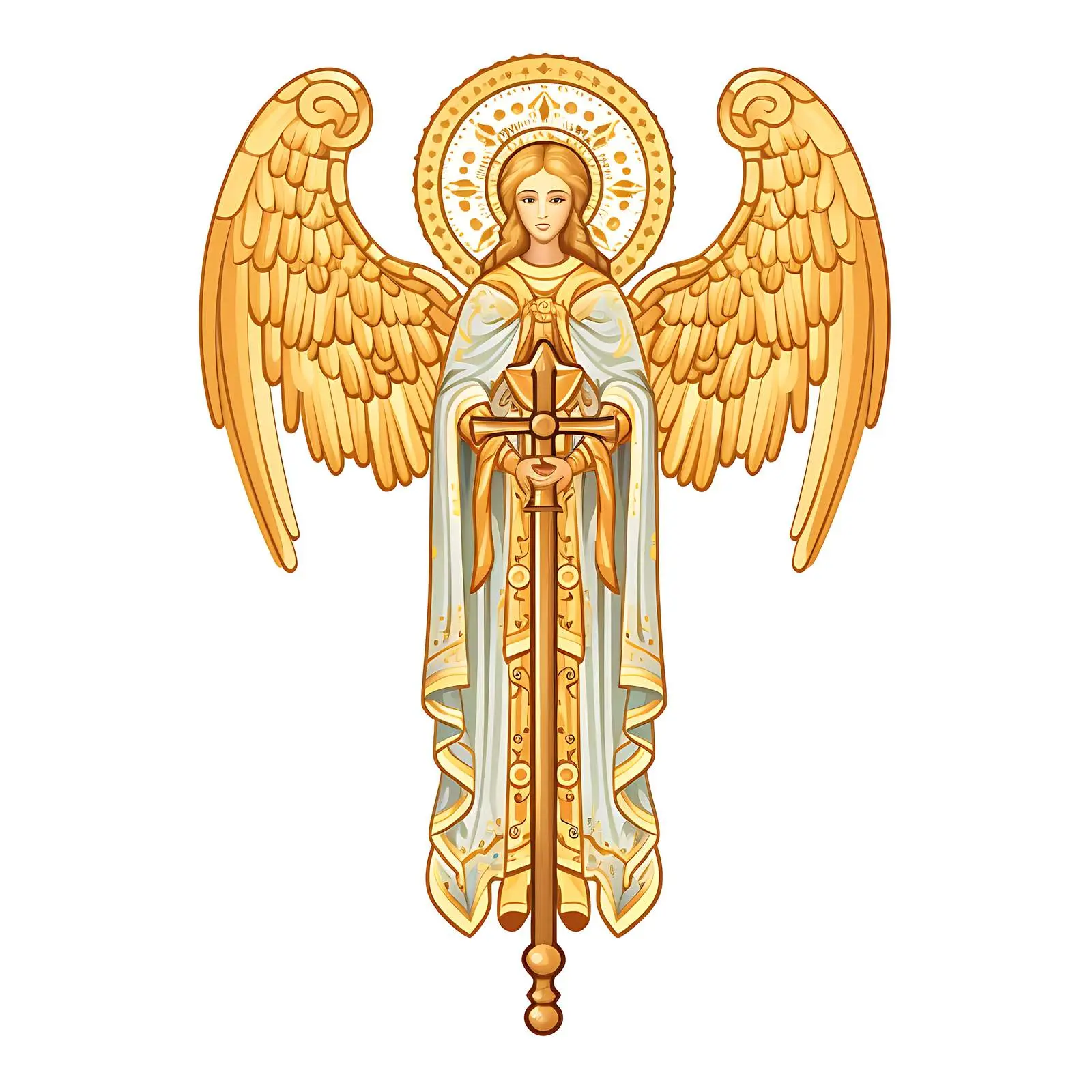 Traditional Orthodox Angelic Christian Icon – free vine image from Dotvec
