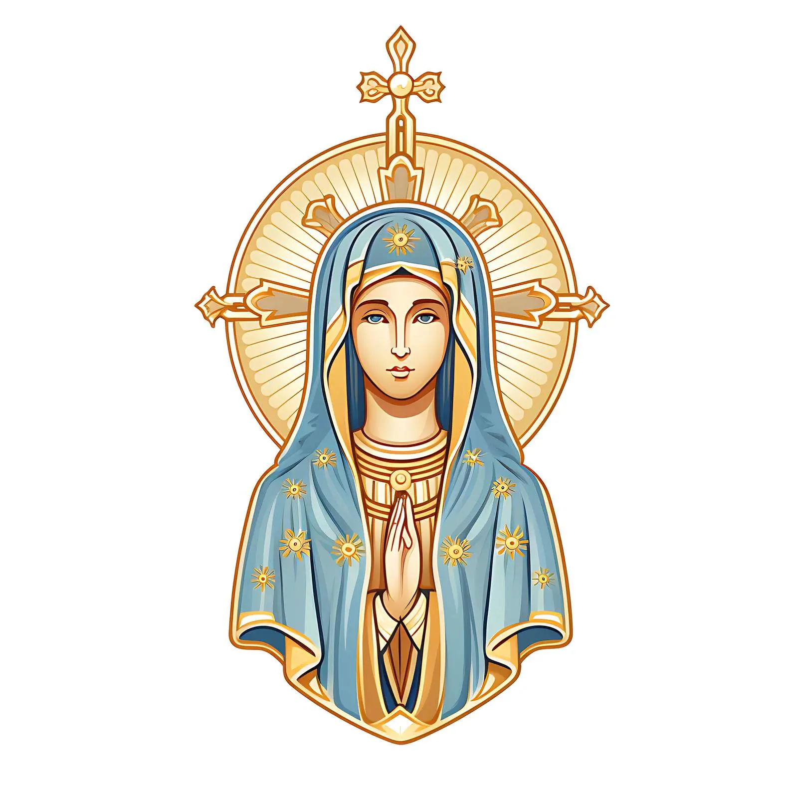 Traditional Orthodox Image of the Virgin Mary – free vine image from Dotvec