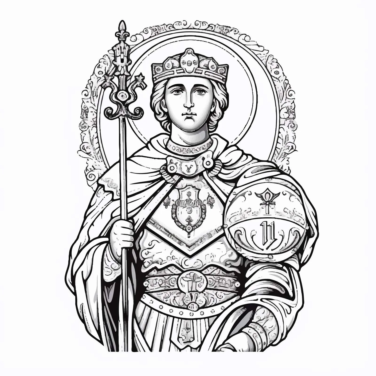 Vintage Image of Saint Demetrius of Thessaloniki — free download from Dotvec