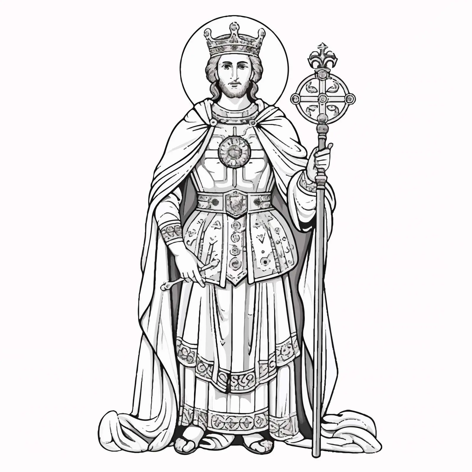 Vintage Orthodox Image of Saint Demetrius — free download from Dotvec