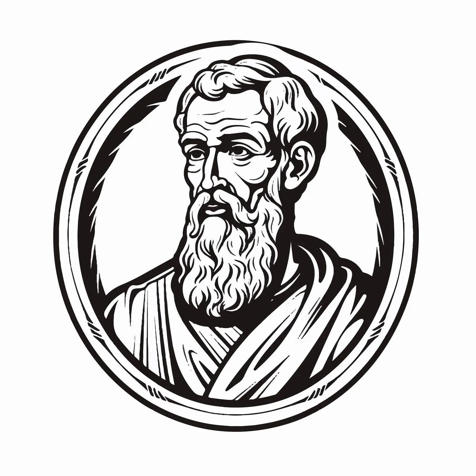 Vintage Orthodox Stamp of Saint Paul the Apostle — free download from Dotvec