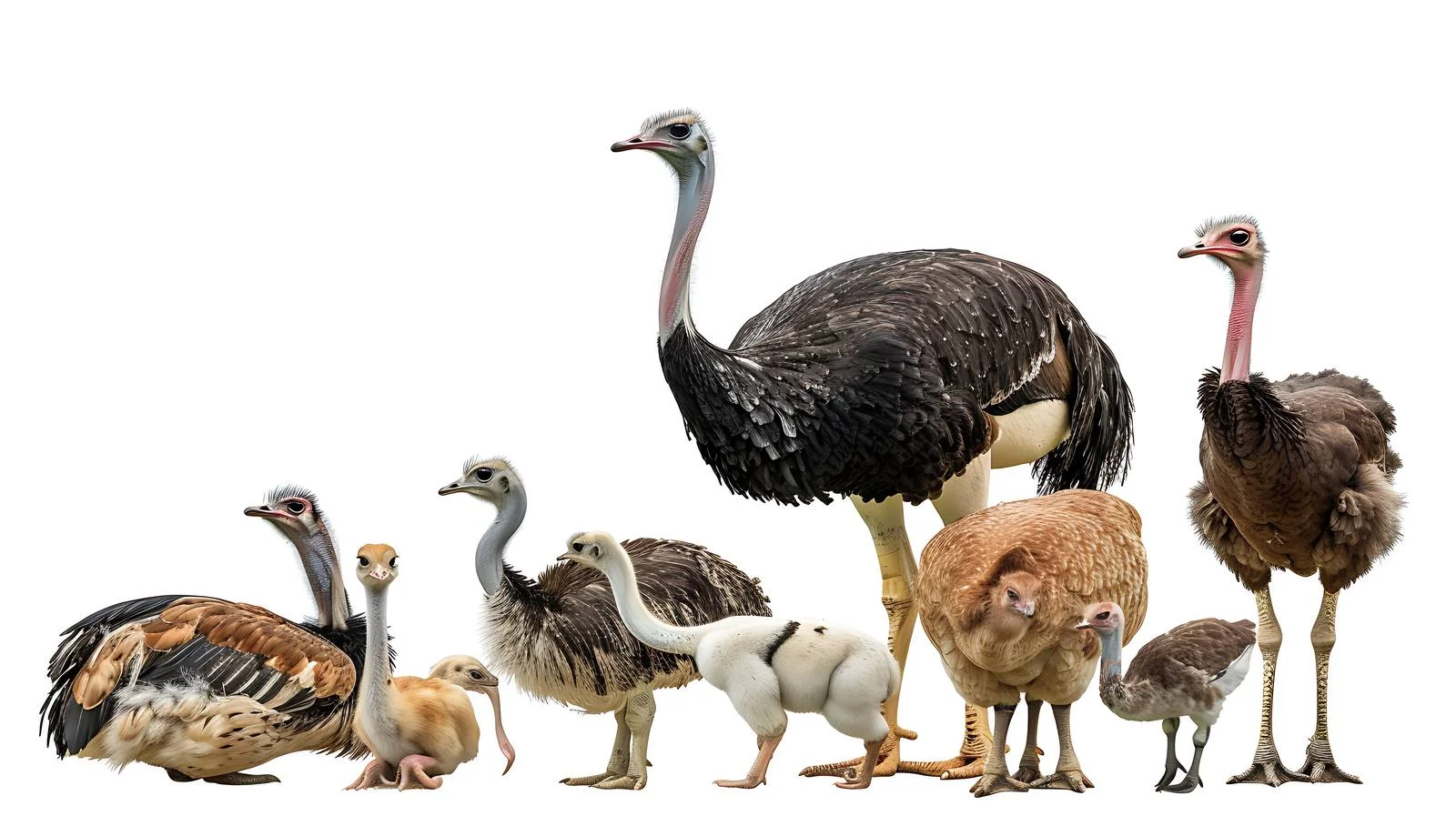 Farm Animals and Ostrich Interaction — free download from Dotvec