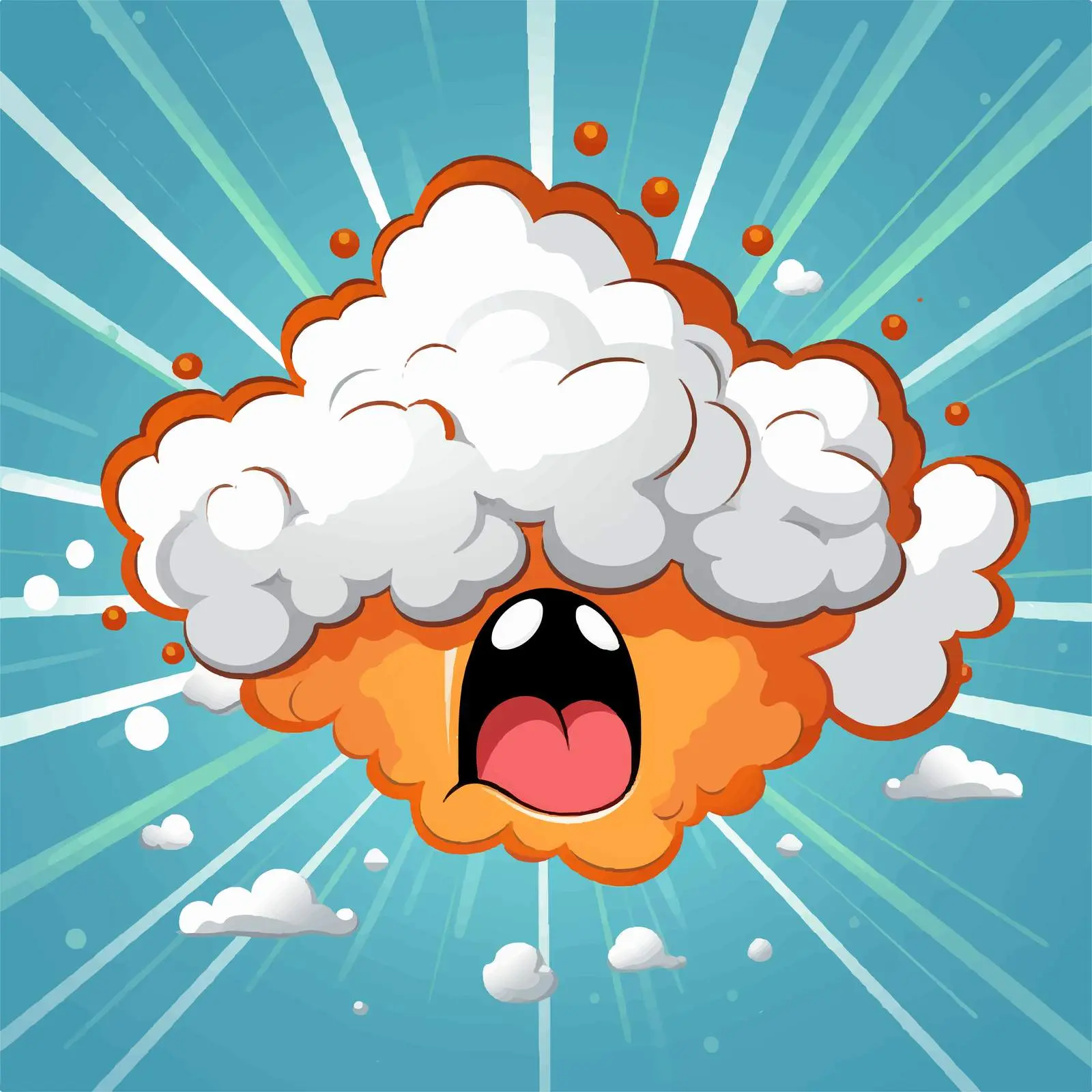 Ouch Expression with Cloud Explosion Background Vector — free download from Dotvec