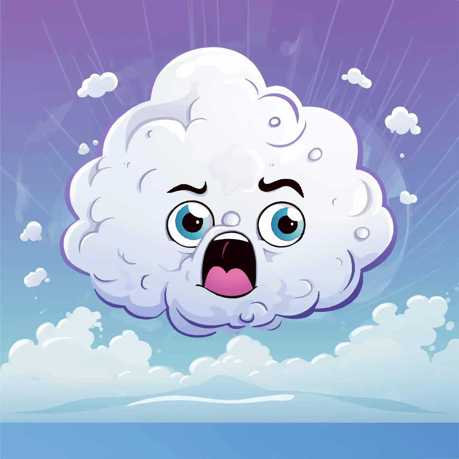 Ouch Expression with Cloud Explosion Background Vector — free download from Dotvec