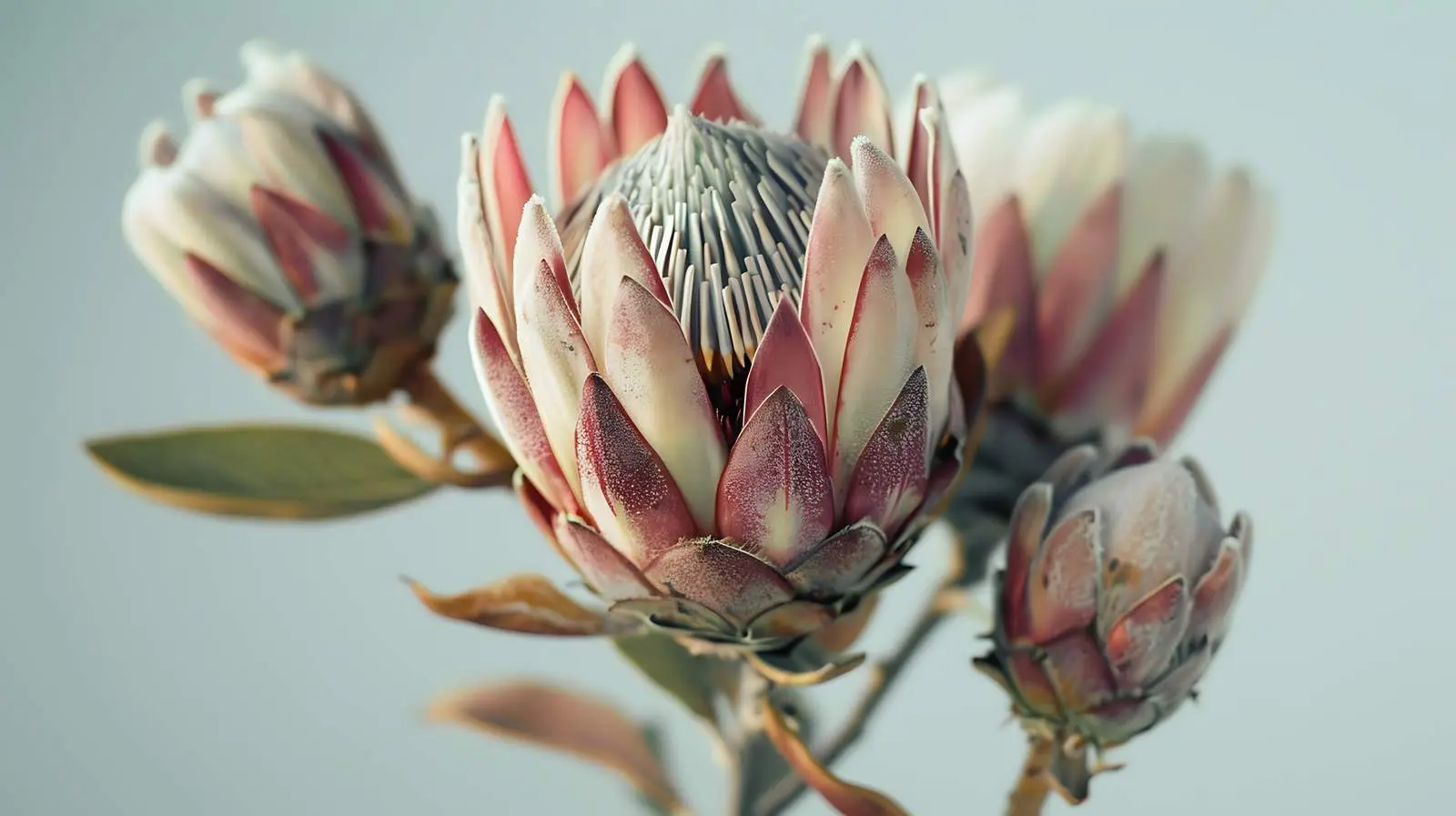 Elegant Dried Protea Flower in Soft Focus — free download from Dotvec