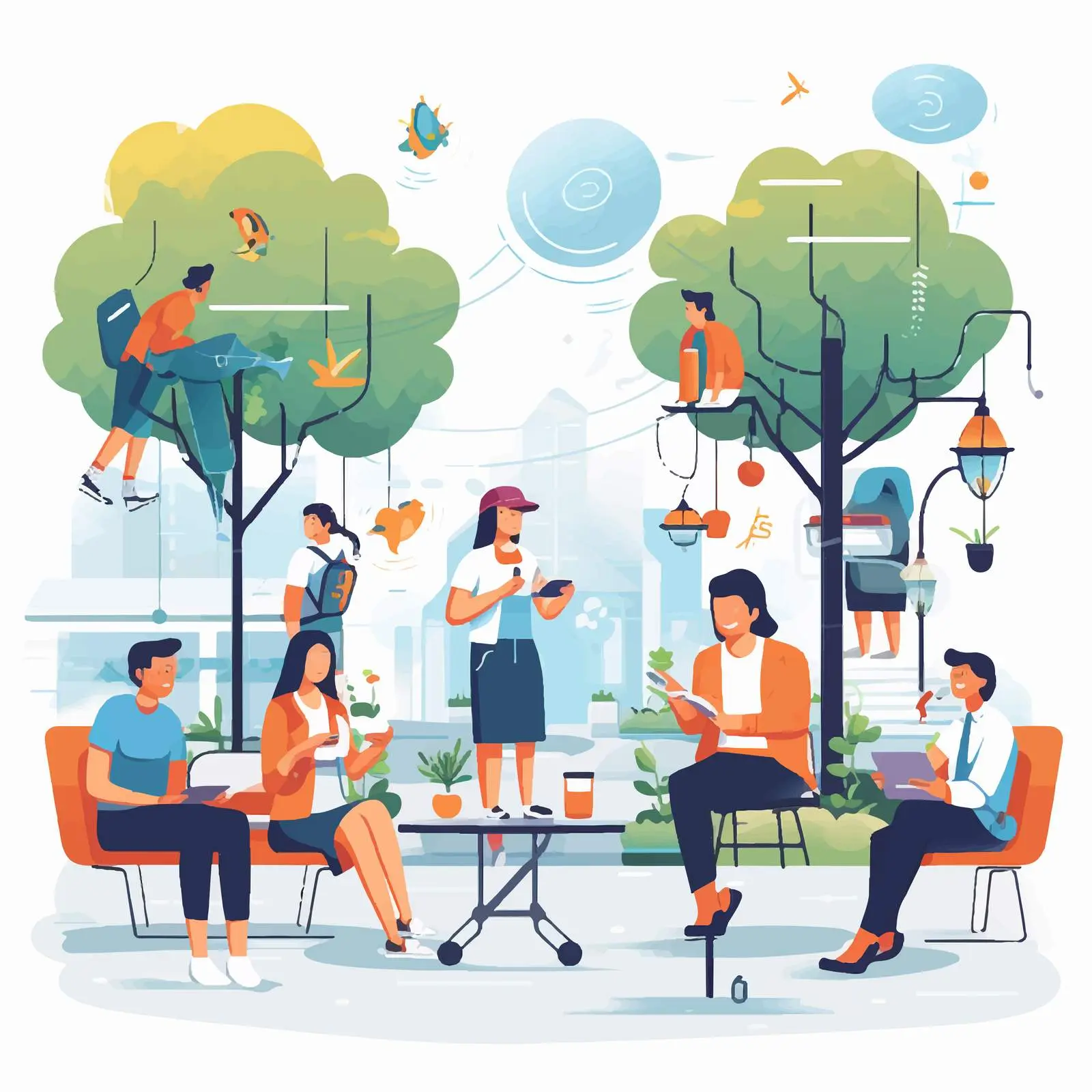 People Using Technology in Outdoor Setting – free tablets image from Dotvec