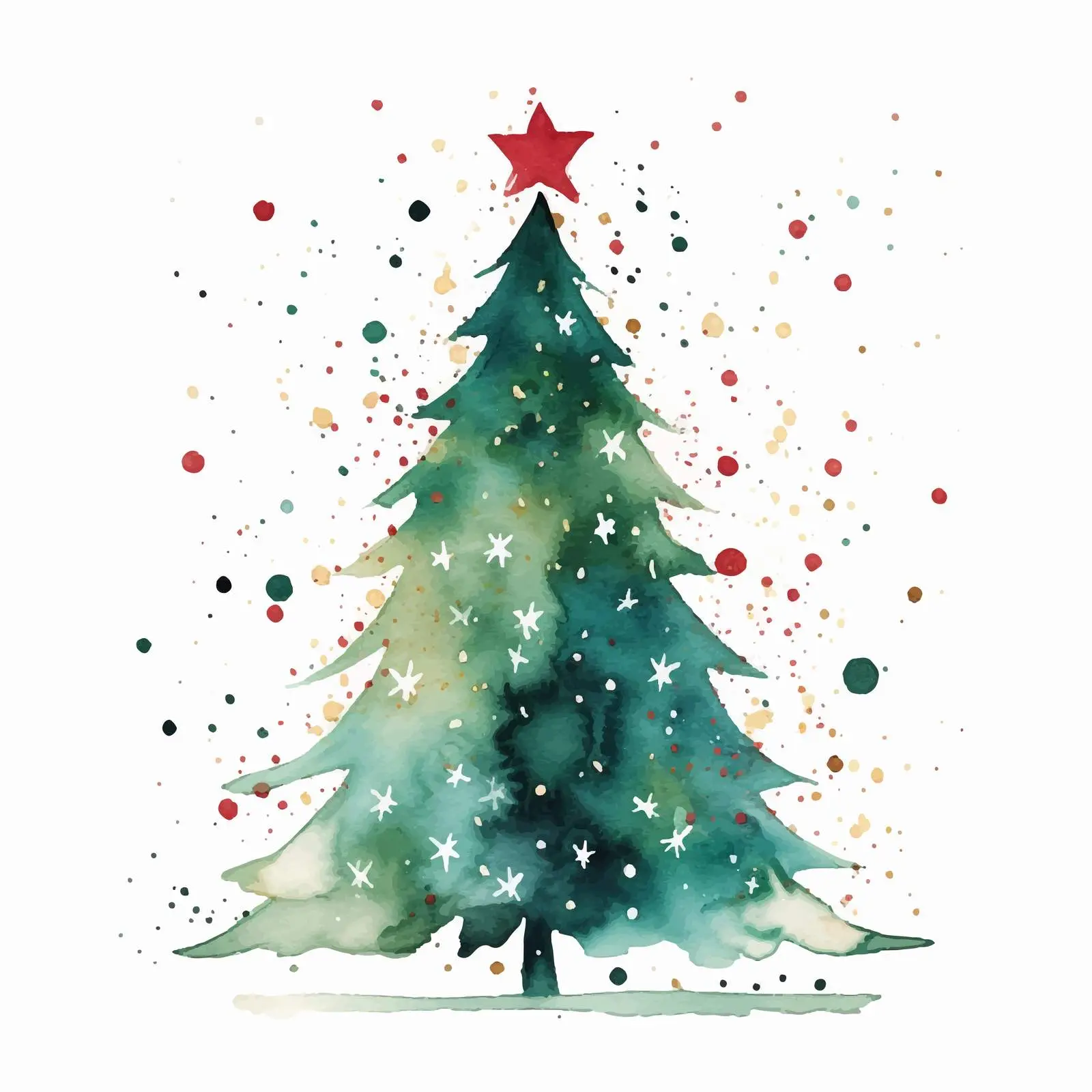 Minimalist Outline Christmas Tree Illustration 2023 — free download from Dotvec