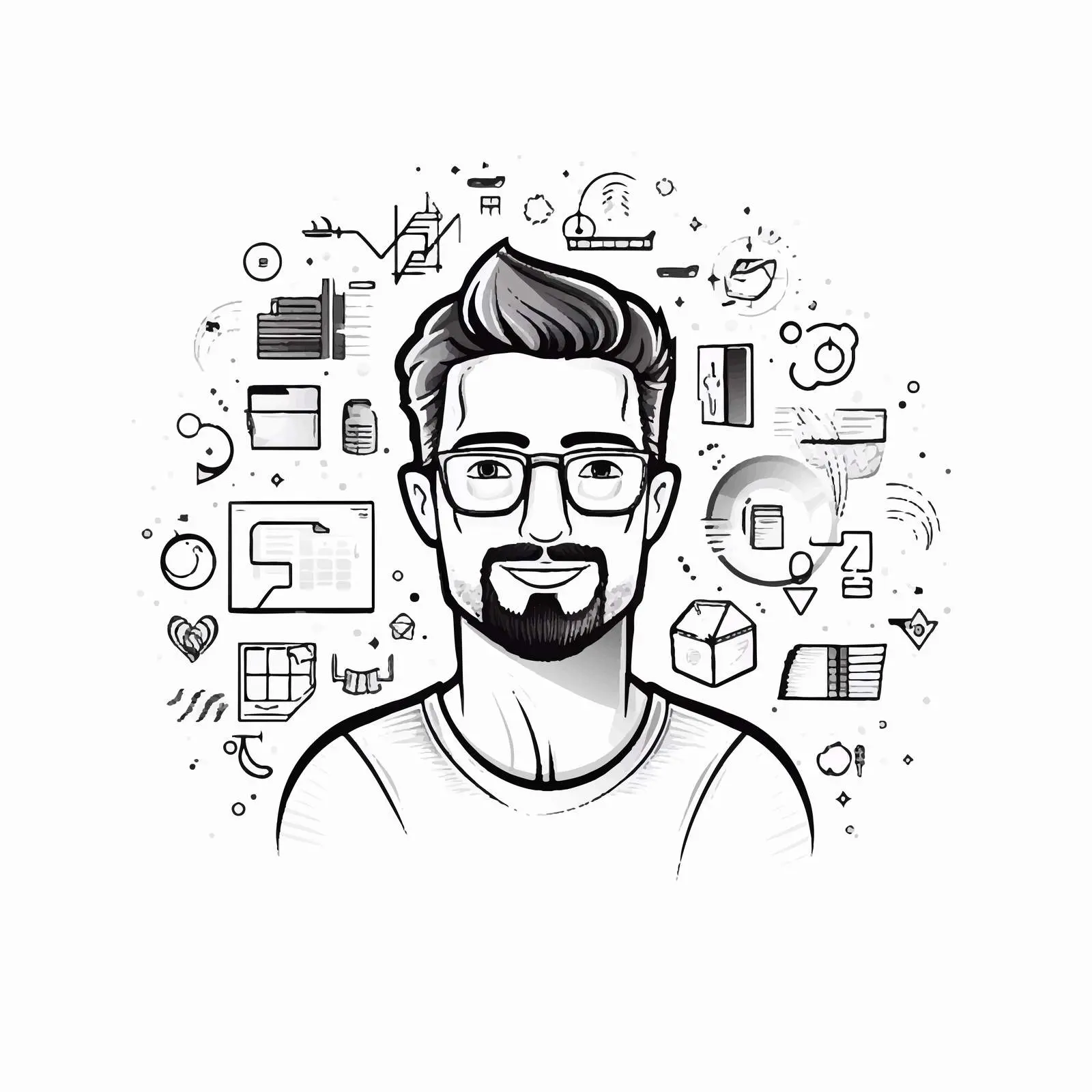 Outline Portrait Avatar Icon for Communication — free download from Dotvec