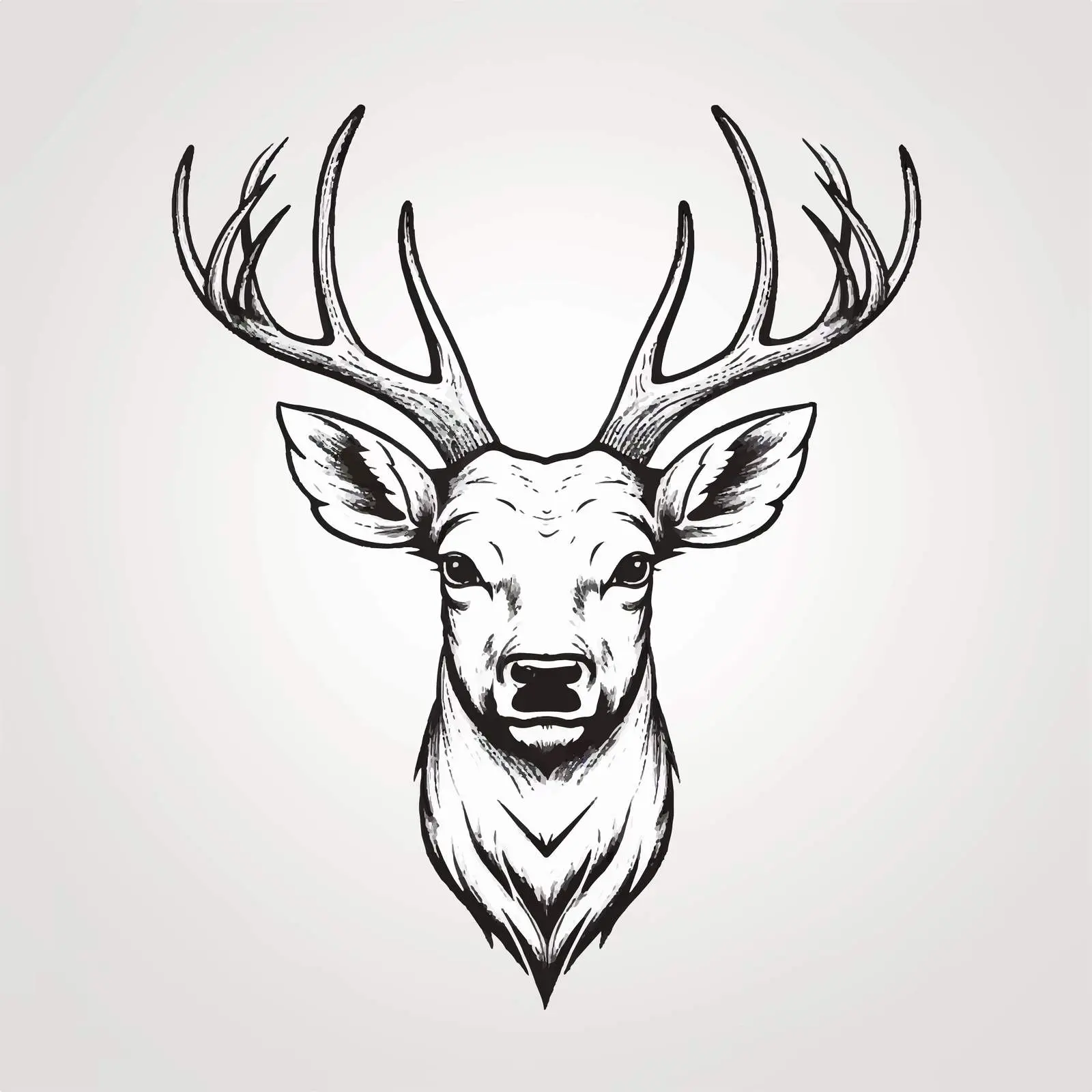 Elegant Portrait of Male Red Deer Stag — free download from Dotvec