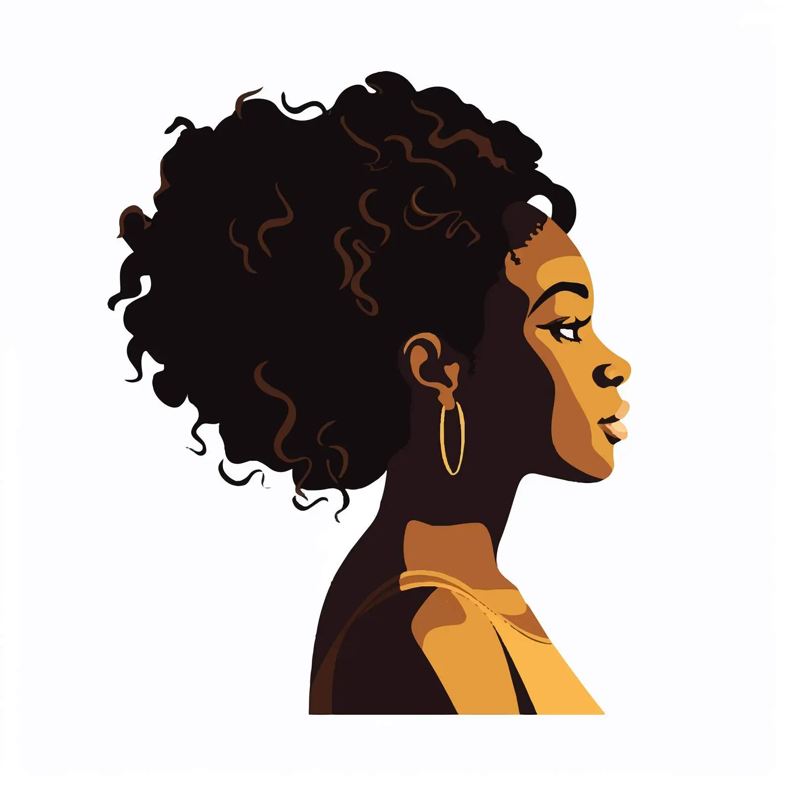 African American Girl Silhouette Vector Art — free download from Dotvec