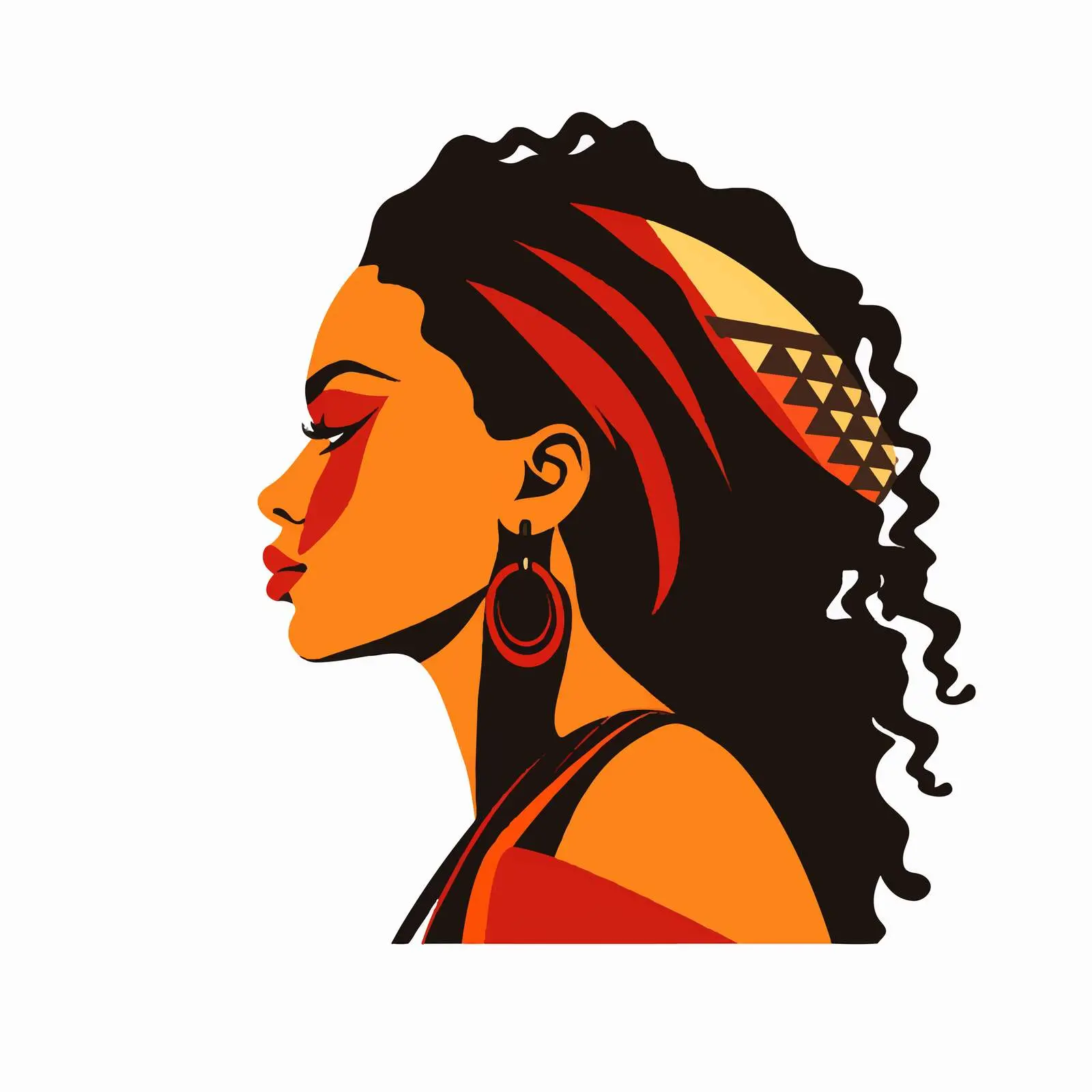Silhouette of an African American Woman – free inclusive design image from Dotvec