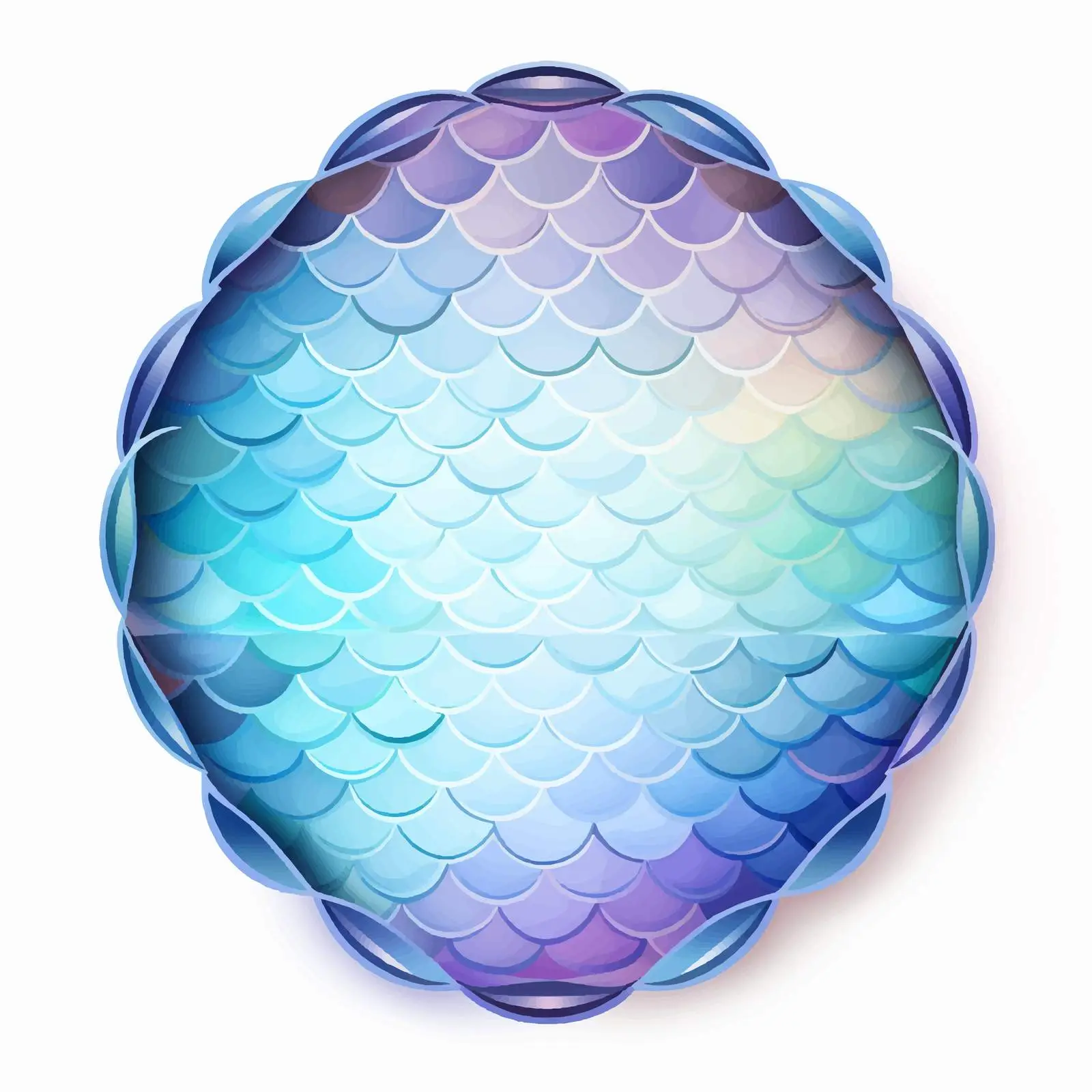 Oval Frame Template on Blue Fish Scales — free download from Dotvec