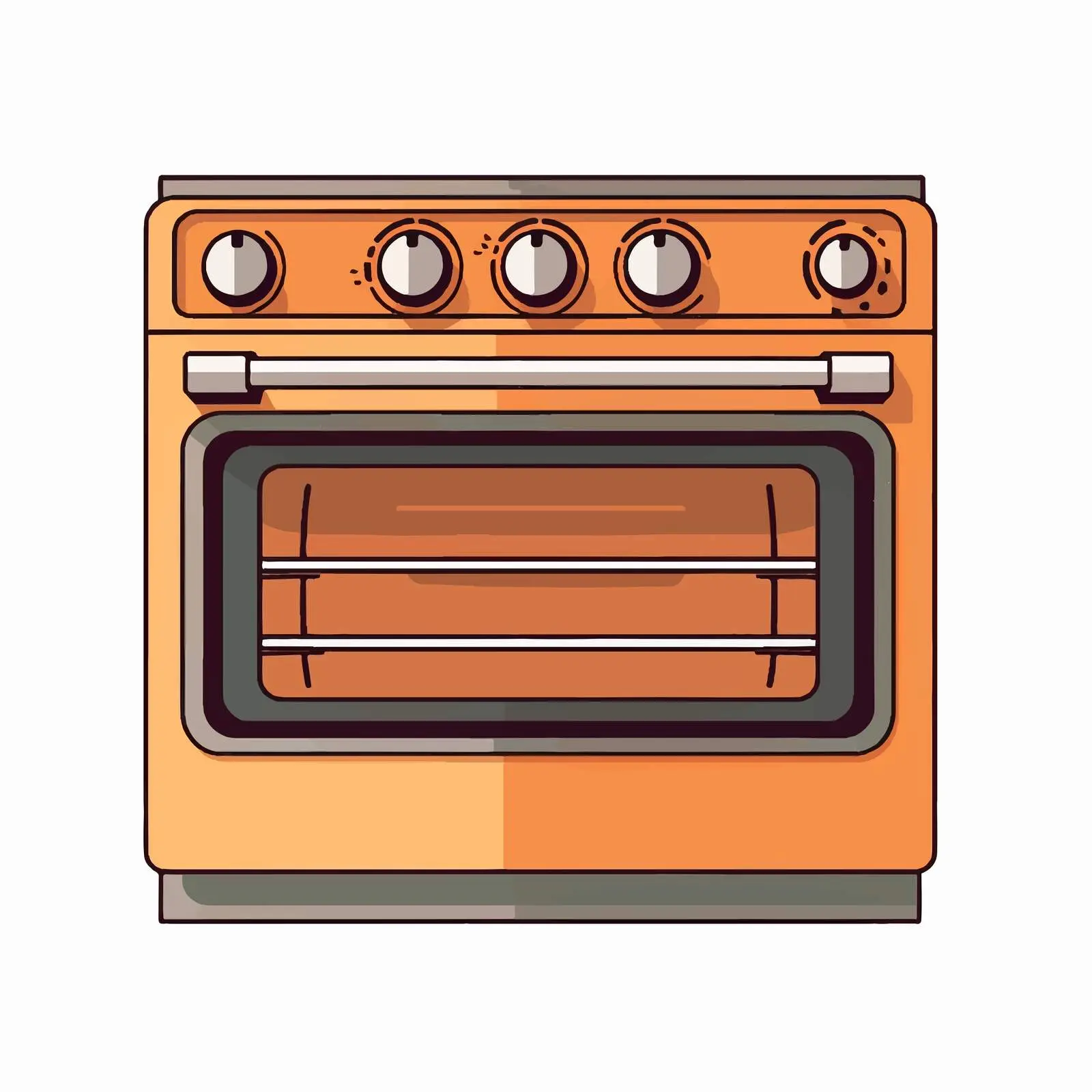 Elegant Oven Line Vector Illustration — free download from Dotvec