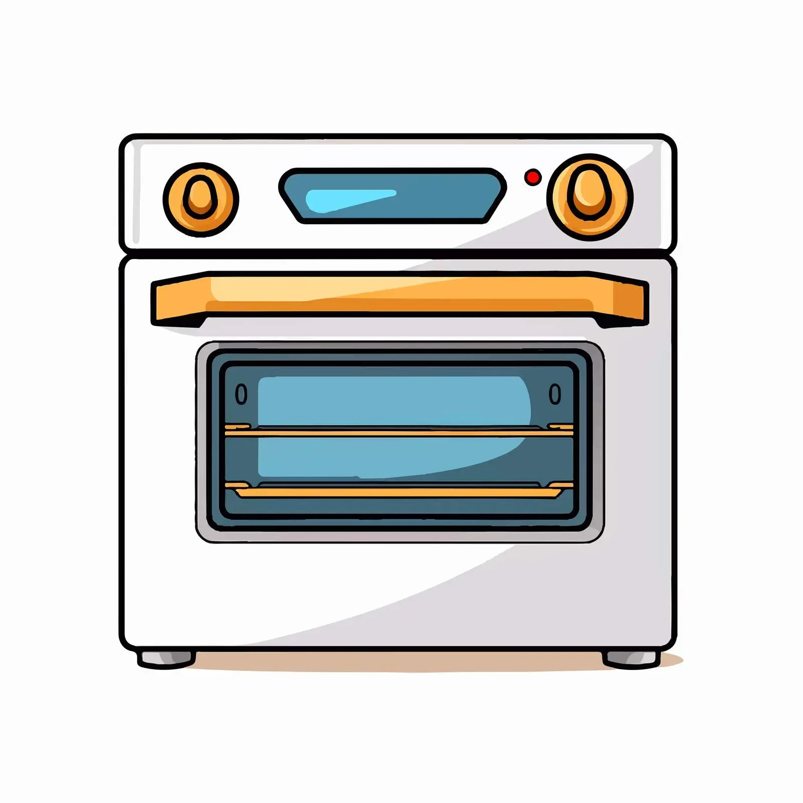 Oven Line Vector Illustration on White Background — free download from Dotvec