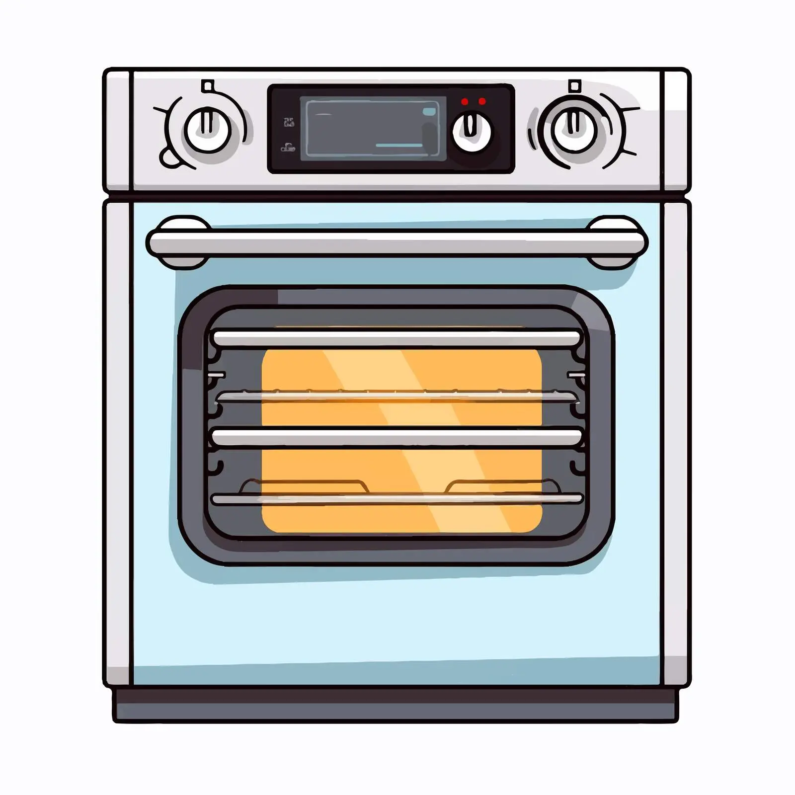 Stylish Oven Line Vector Illustration on White Background — free download from Dotvec