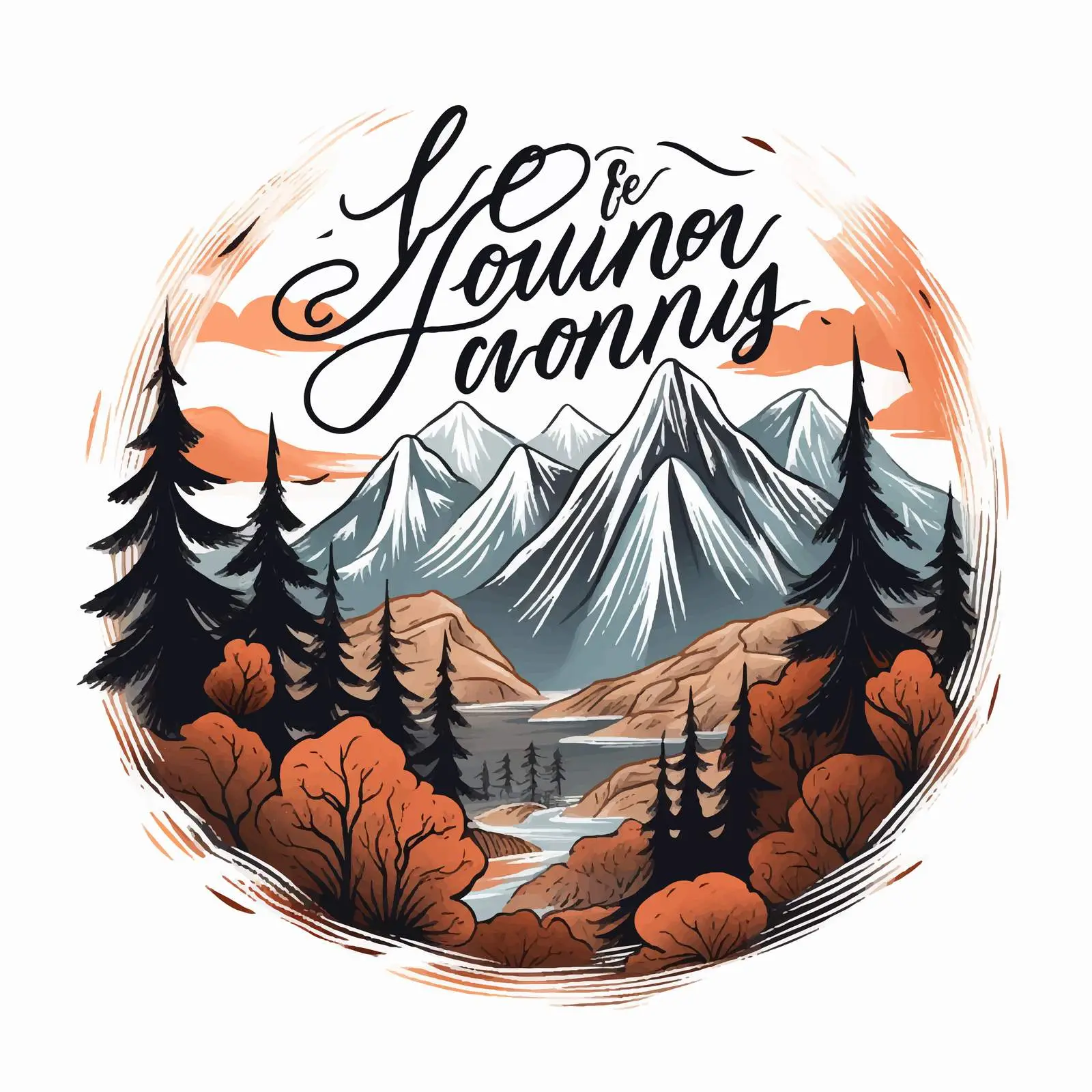 Inspirational Slogan Over The Mountains Vector — free download from Dotvec