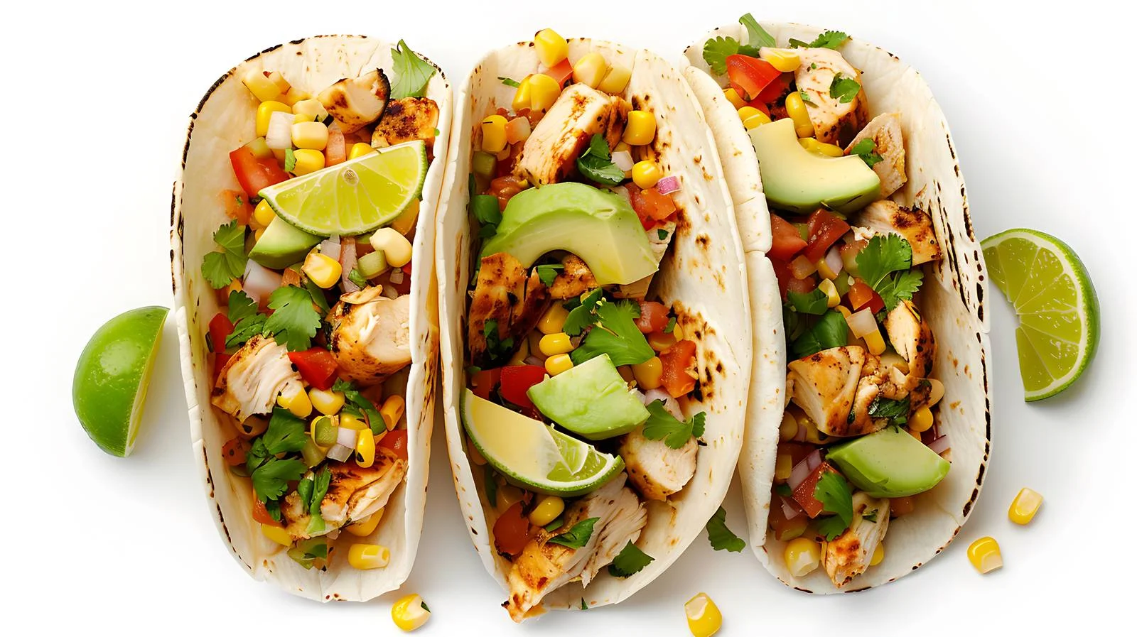 Delicious Soft Tacos with Chicken and Avocado — free download from Dotvec