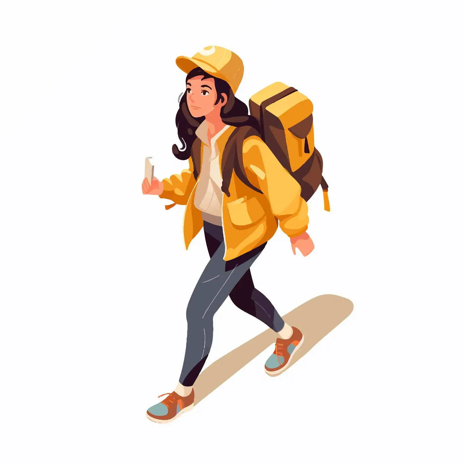 Woman Backpacking Outdoors as a Tourist – free rails image from Dotvec