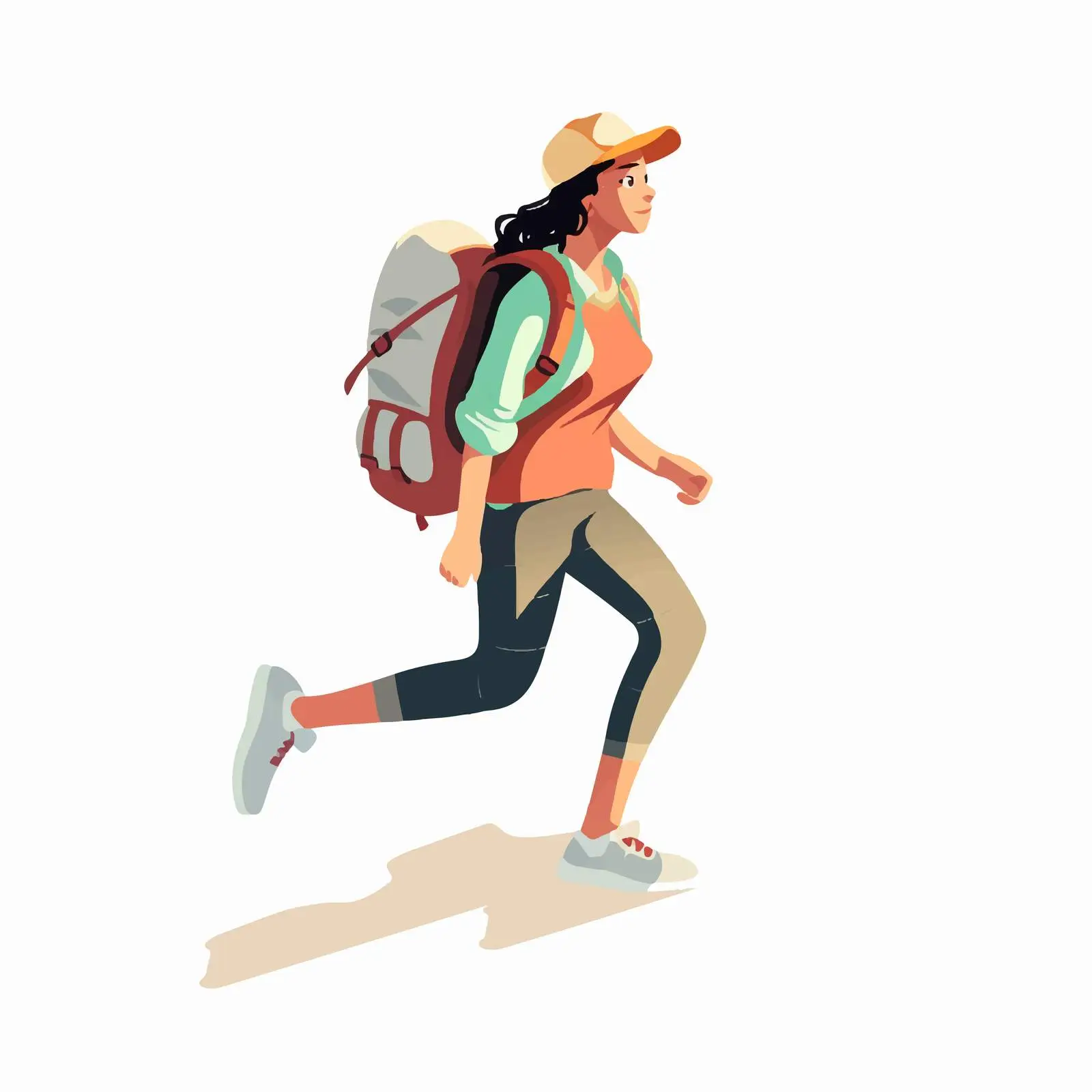 Woman With Backpack Exploring the Outdoors — free download from Dotvec