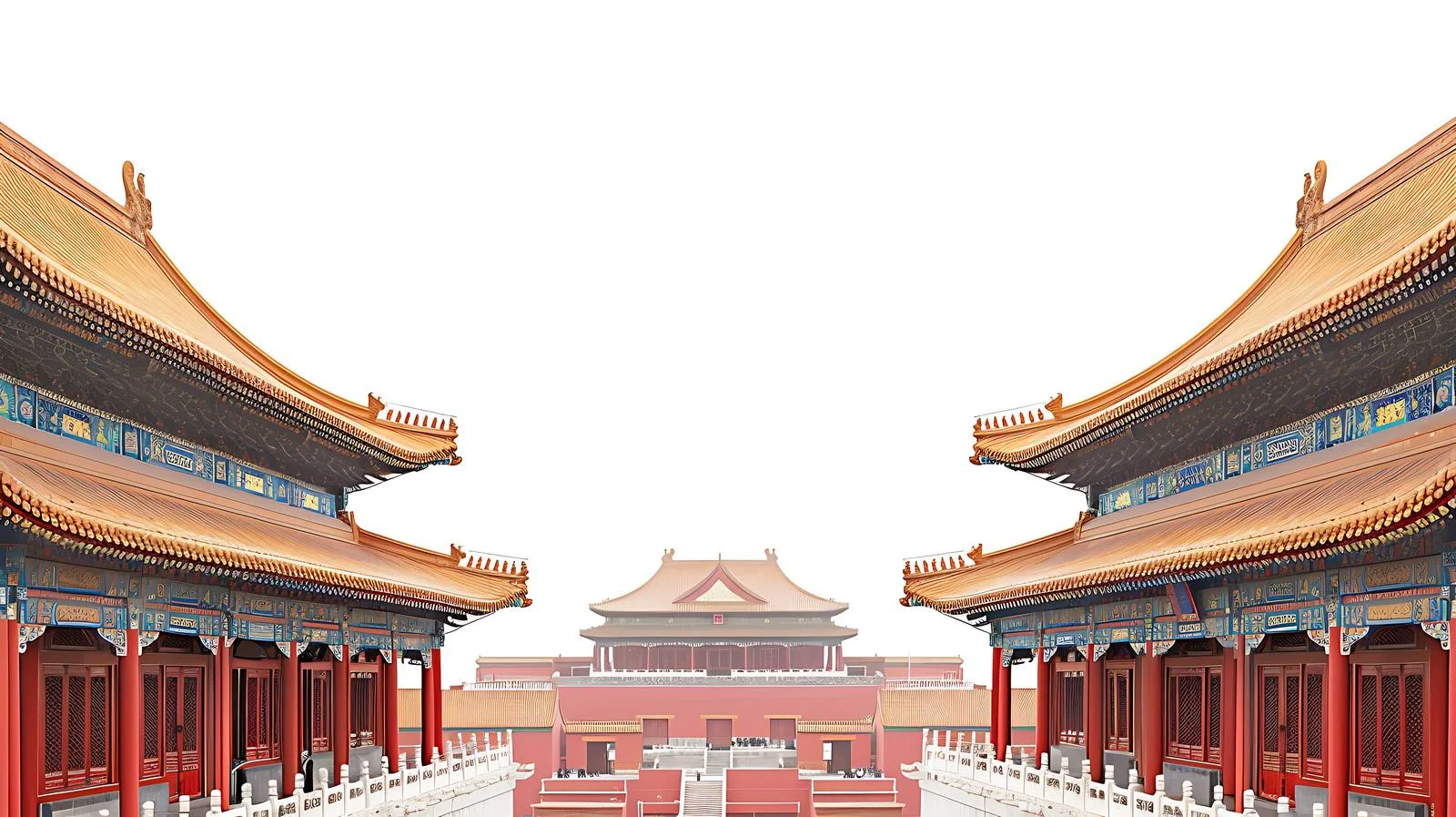Panoramic View of Shenwu Gate in Forbidden City — free download from Dotvec