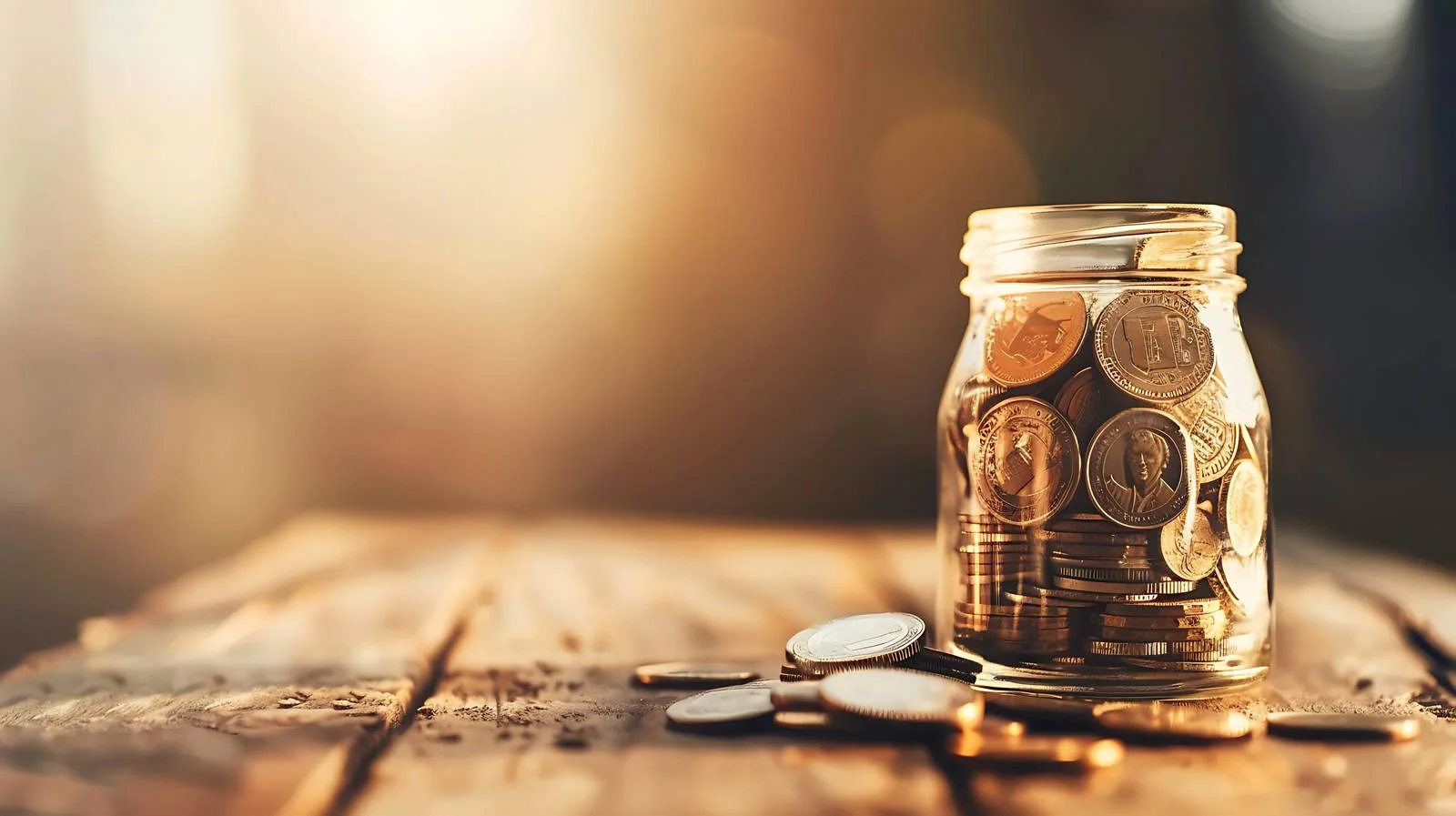 Vintage Coins and Jar Display — free download from Dotvec